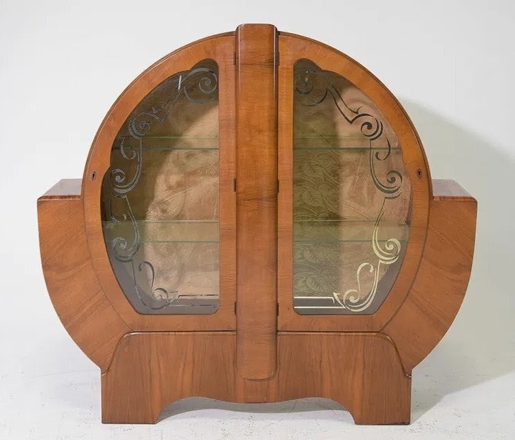 Modern Art Deco Circular Cabinet