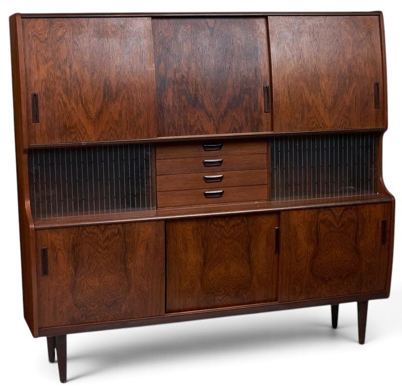 Mid Century Danish Modern Rosewood Cabinet by Poul M Jessen