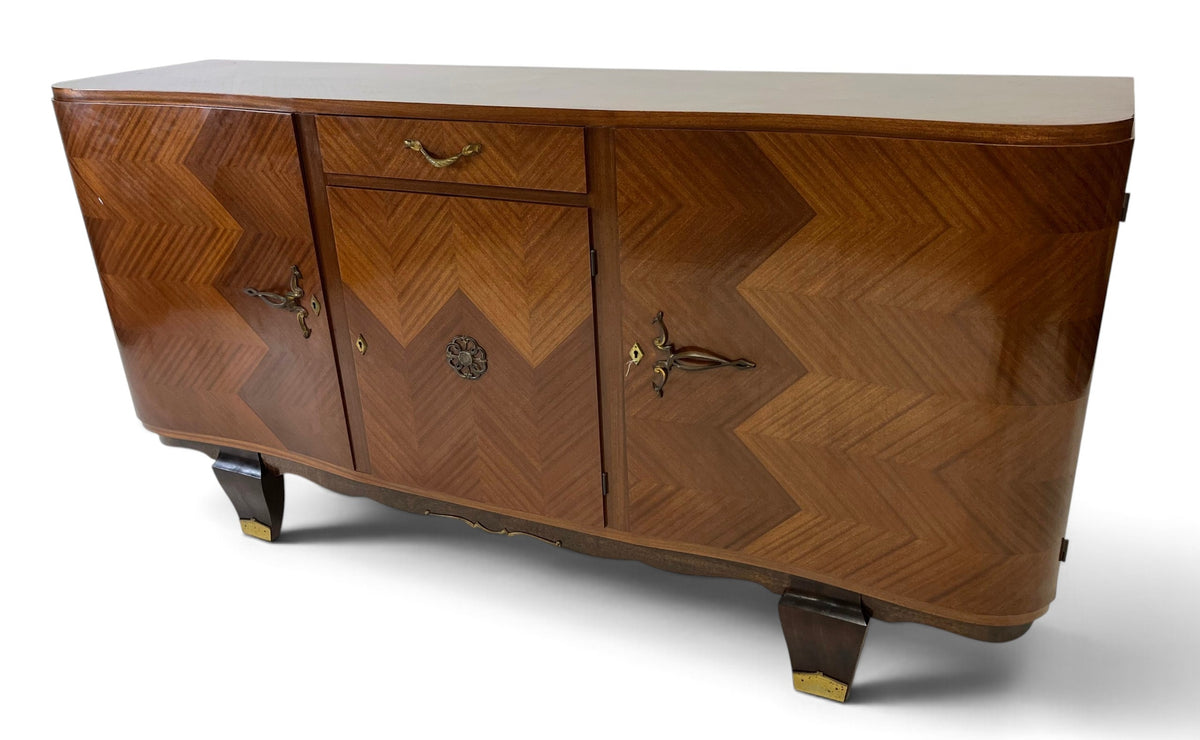 Modern Art Deco Mahogany French Sideboard