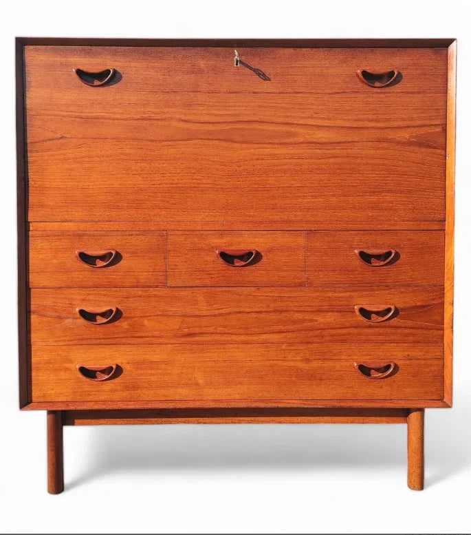 Mid Century Modern Hvidt & Molgaard Teak Secretary