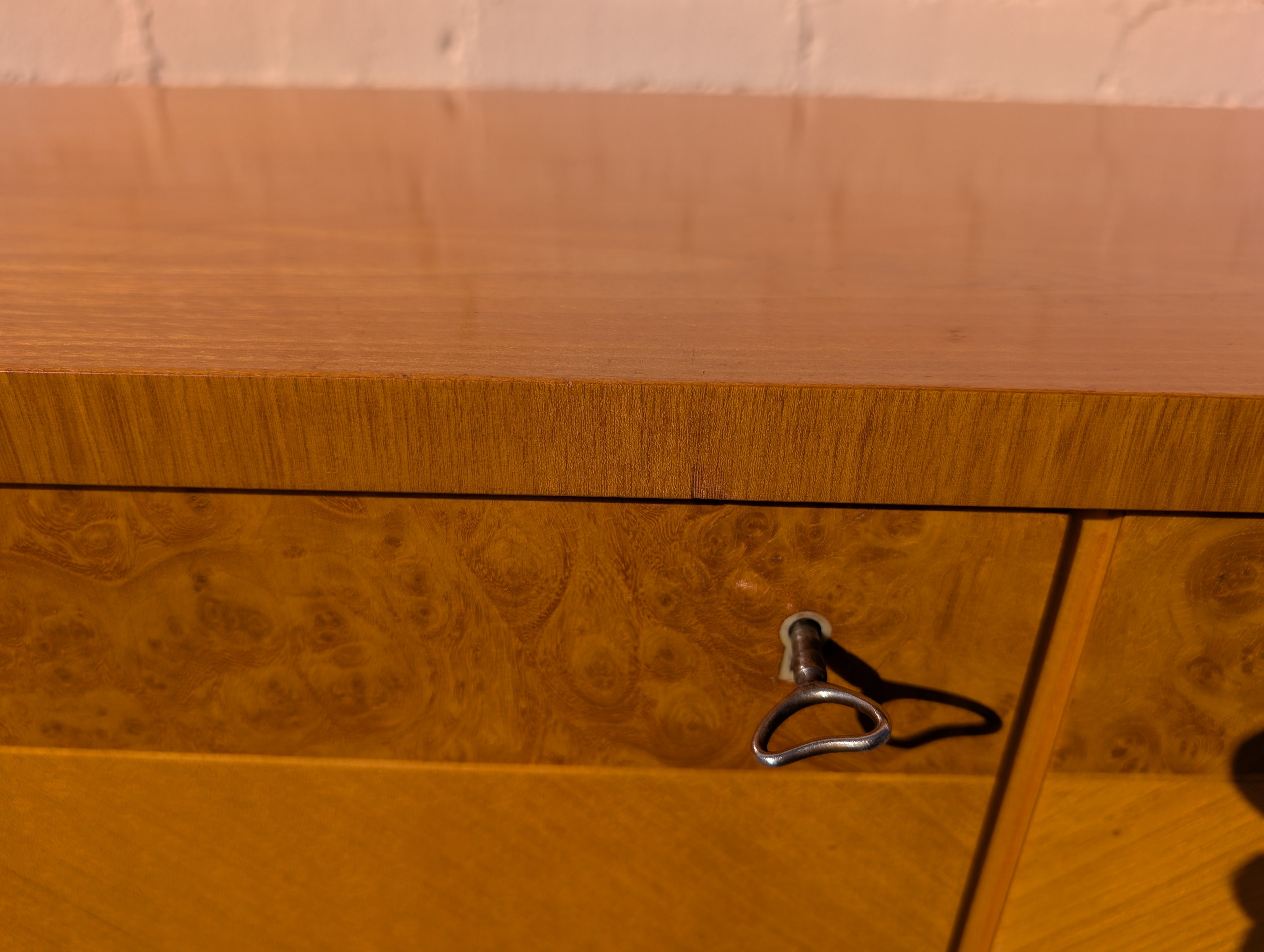 Swedish Art Deco Burlwood Cabinet
