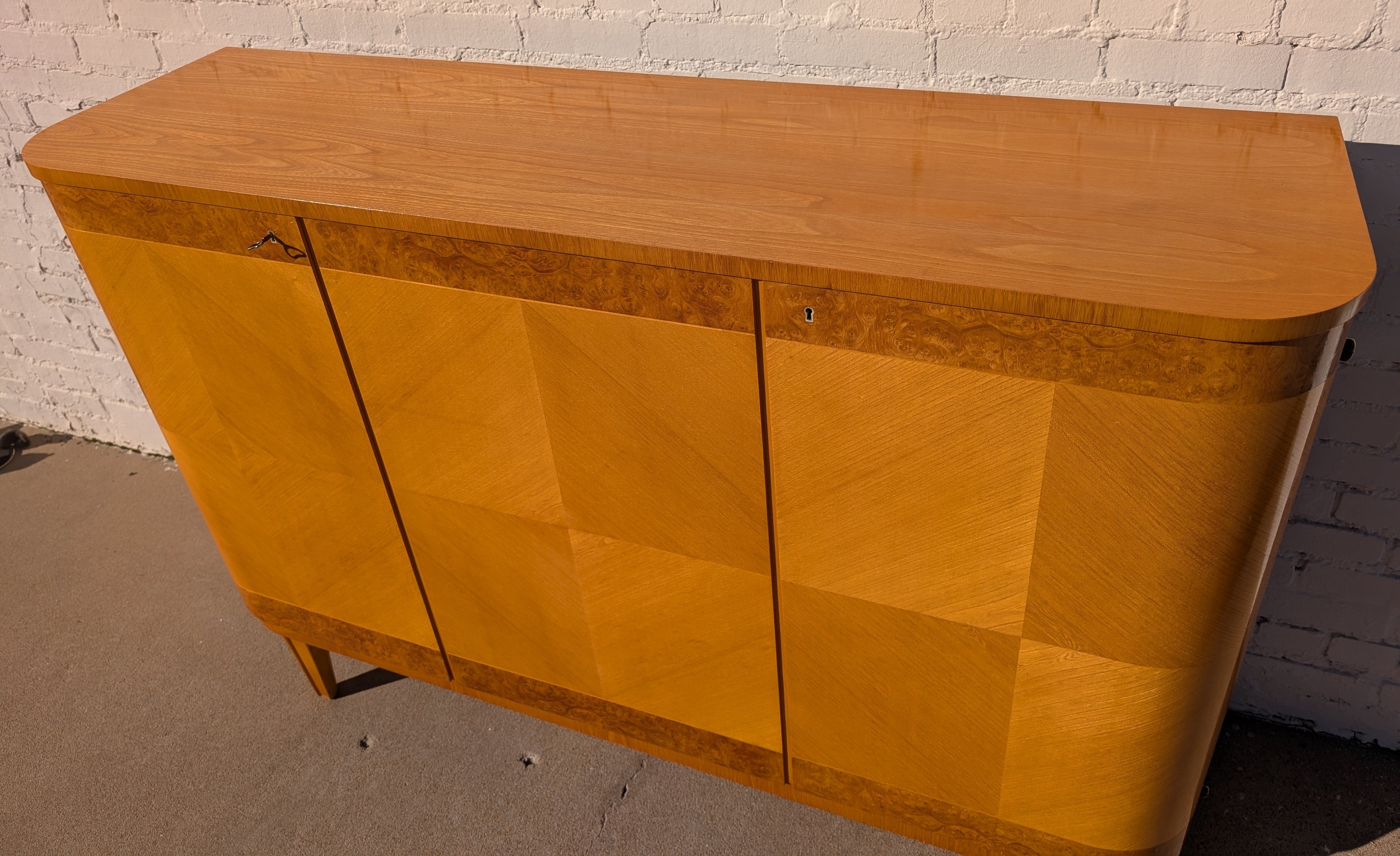 Swedish Art Deco Burlwood Cabinet