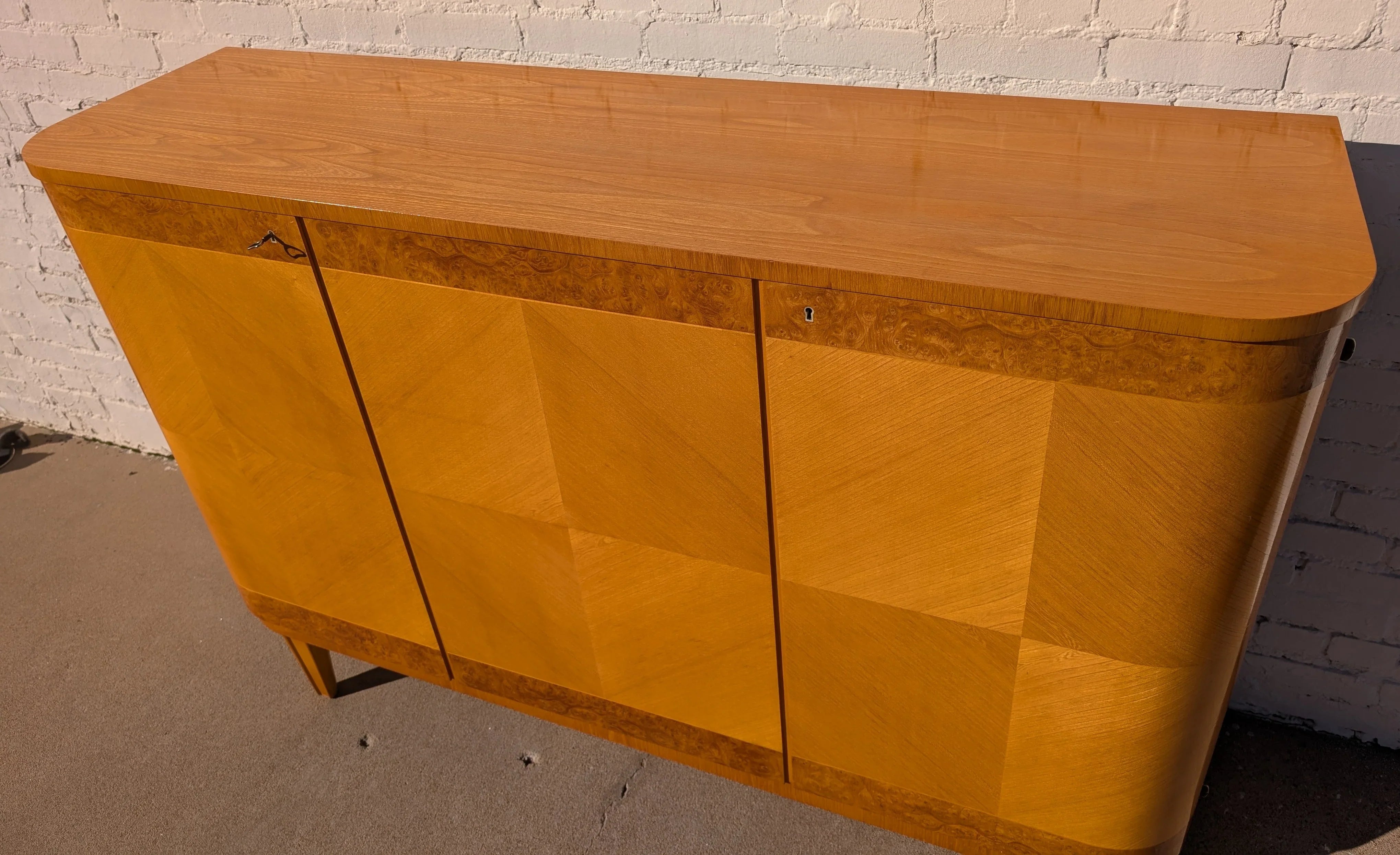 Swedish Art Deco Burlwood Cabinet