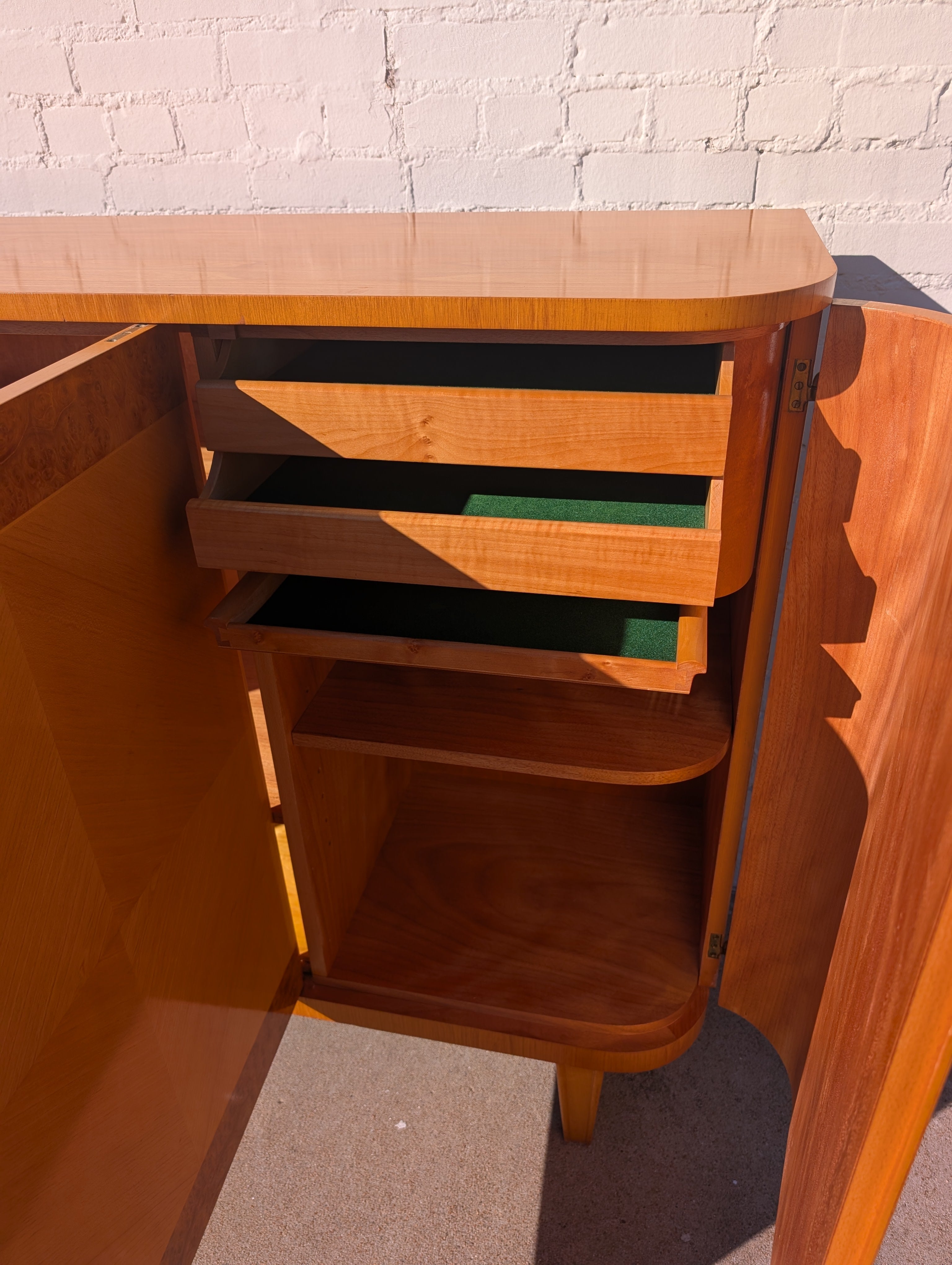 Swedish Art Deco Burlwood Cabinet