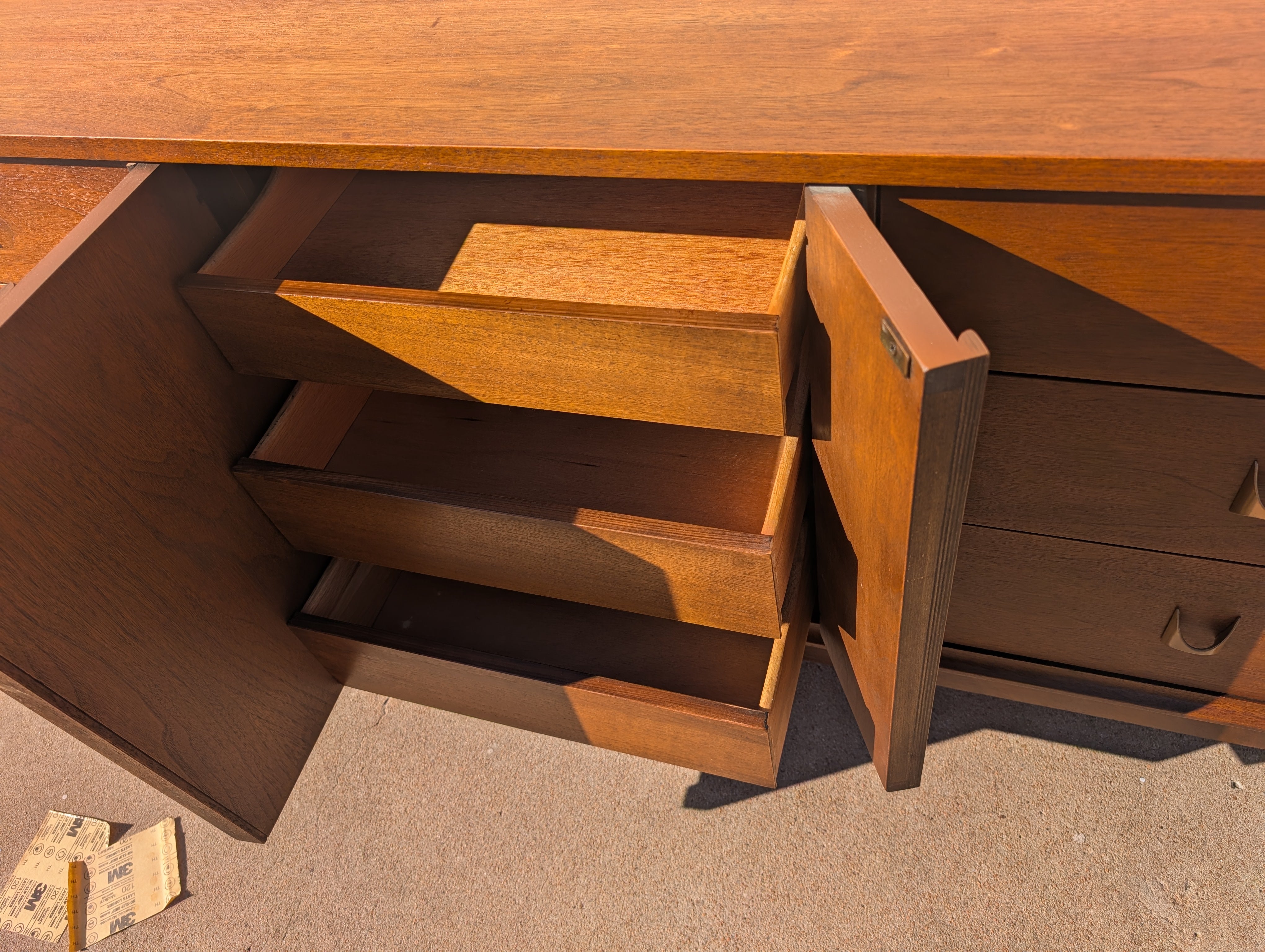 Mid Century Modern Broyhill Brasilia Walnut Dresser