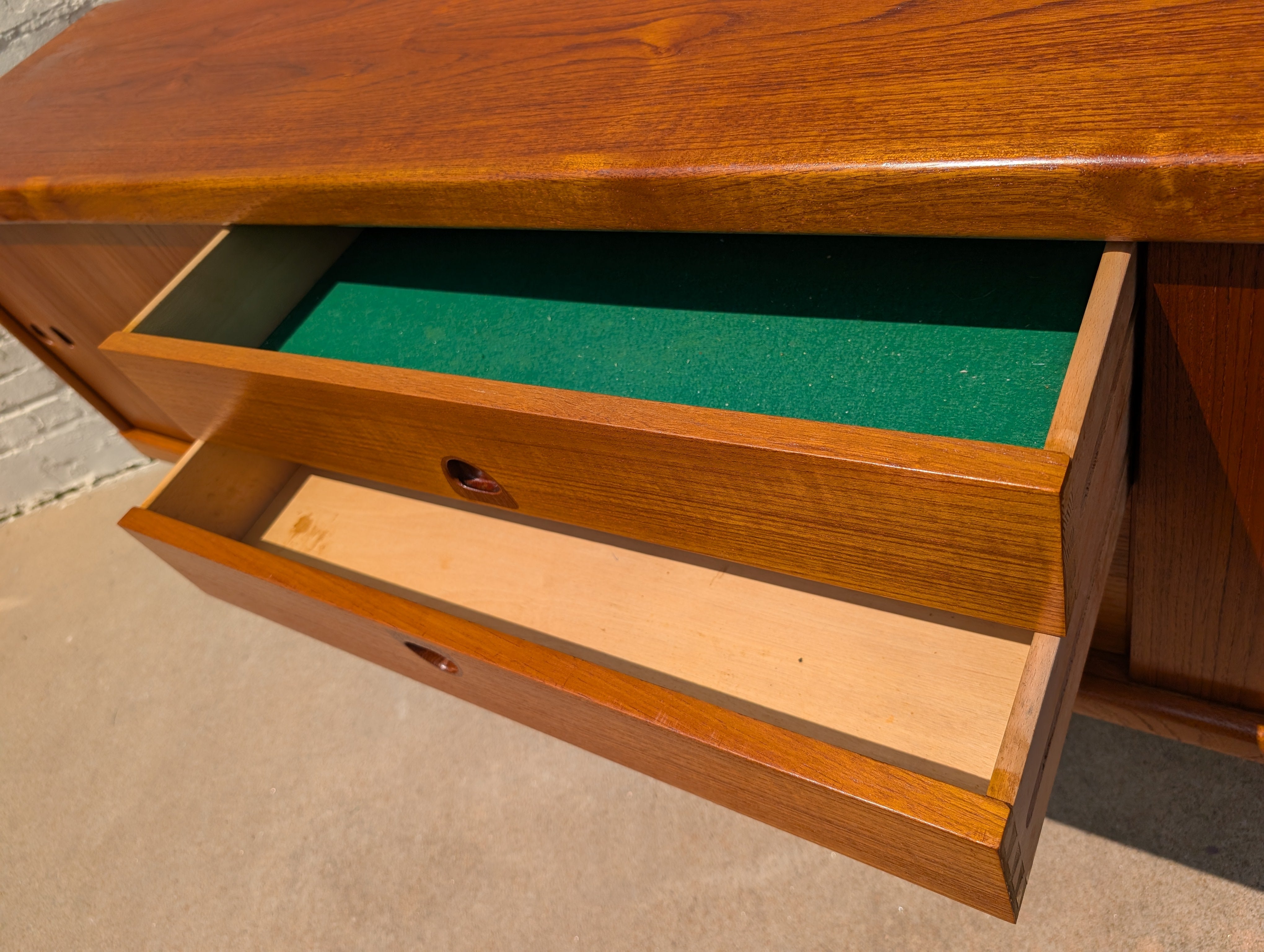 Mid Century Danish Modern Teak Sideboard by Bramin
