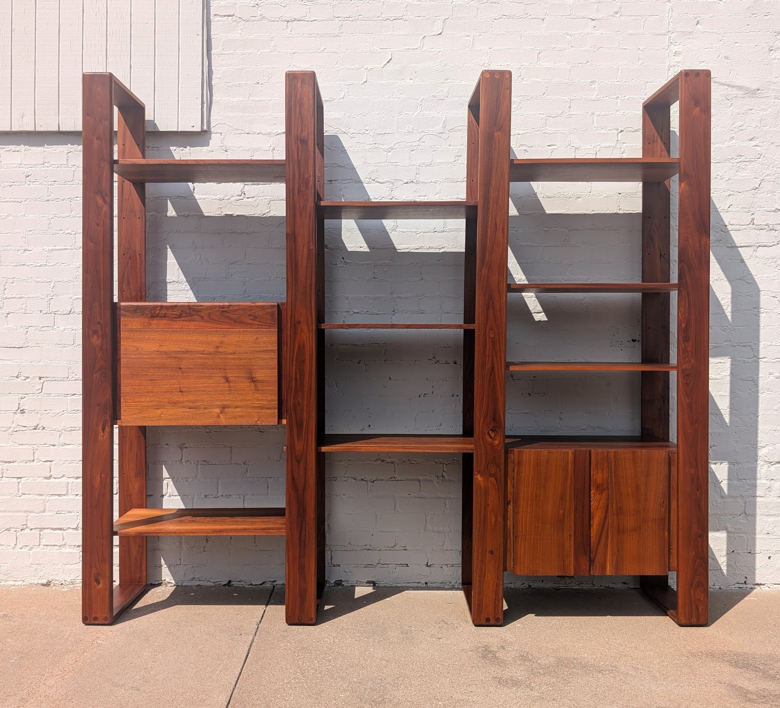 Mid Century Modern Walnut Wall Unit