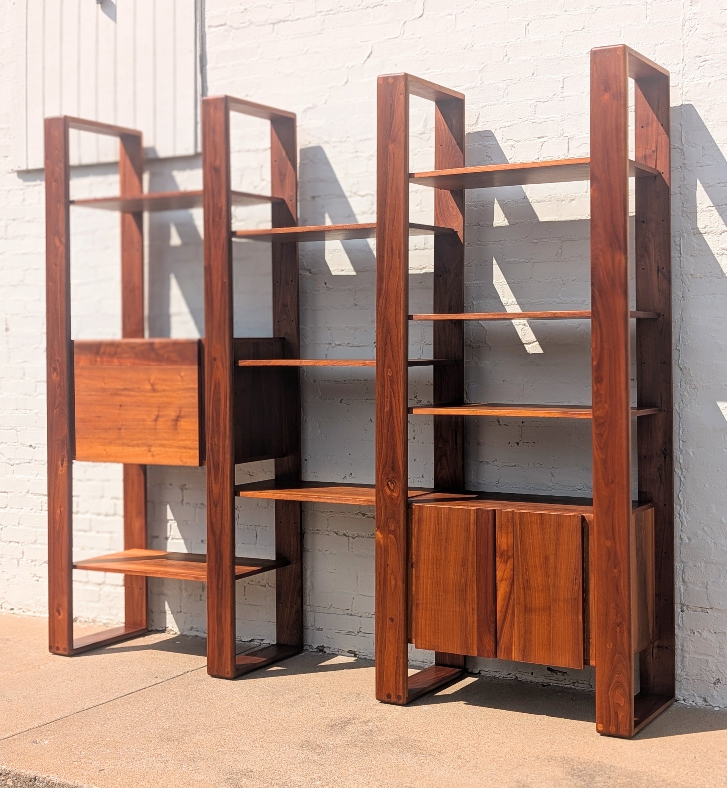 Mid Century Modern Walnut Wall Unit