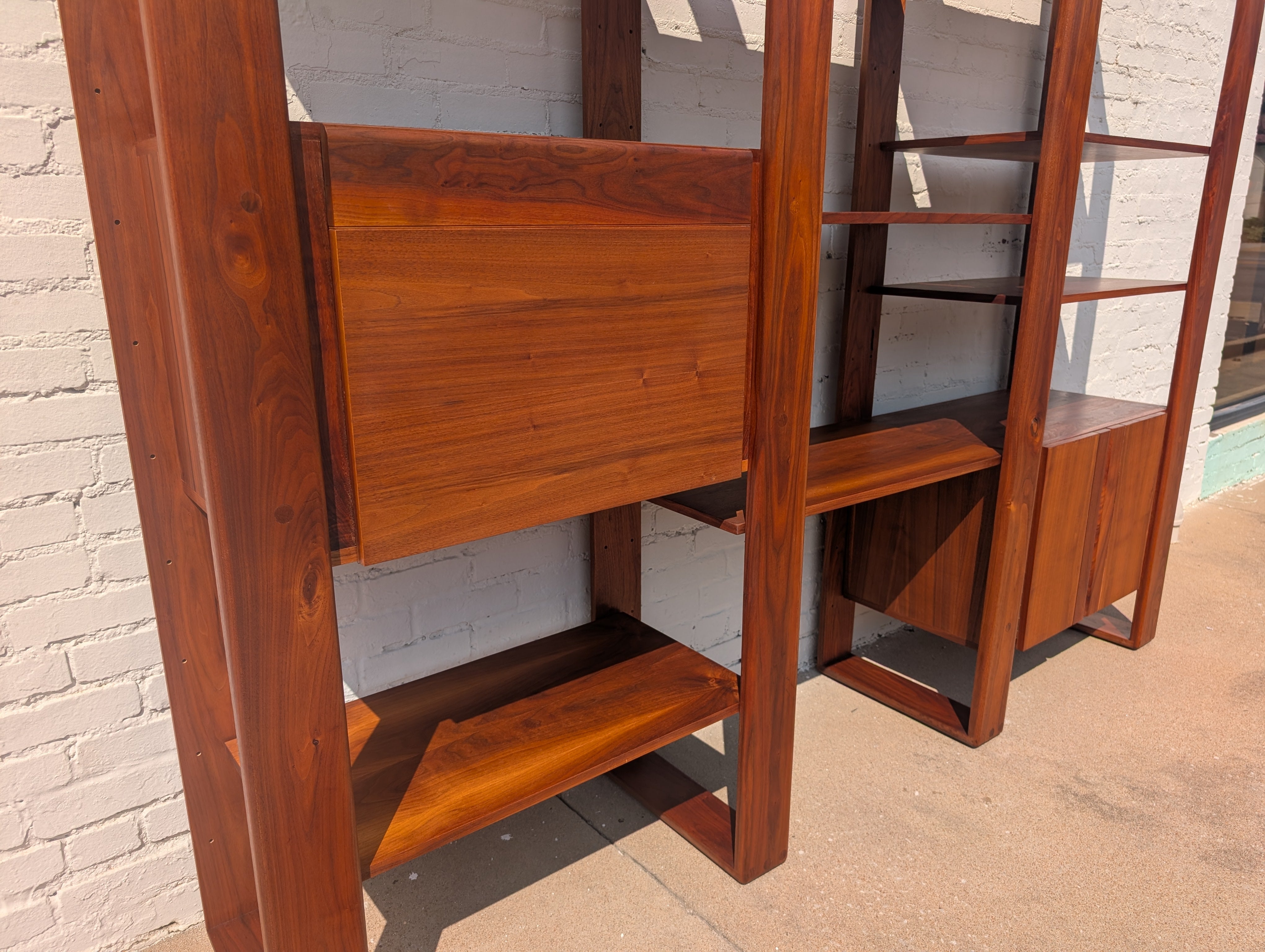 Mid Century Modern Walnut Wall Unit