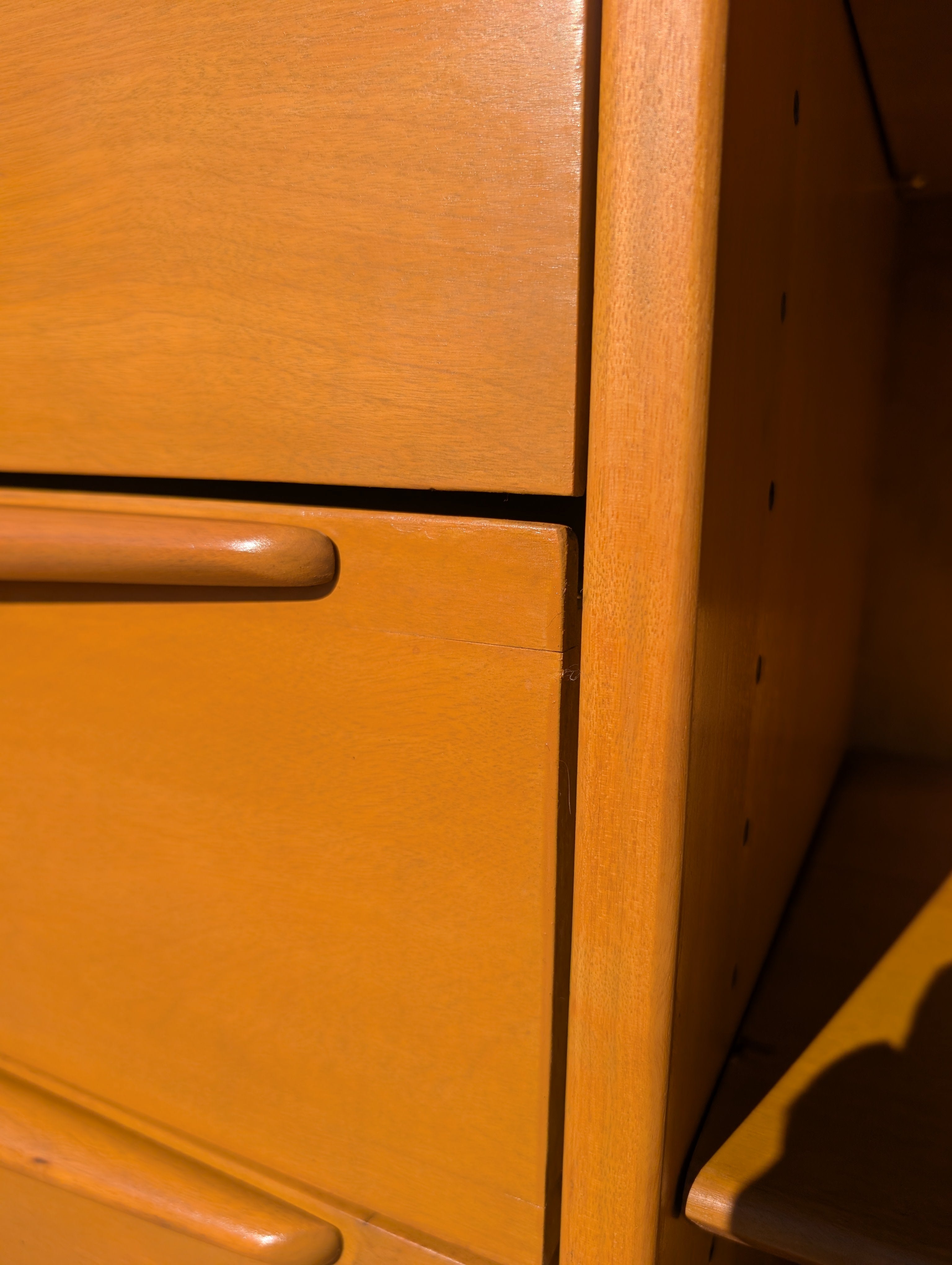 Mid Century Modern Heywood Wakefield Solid Birch Drop Front Cabinet