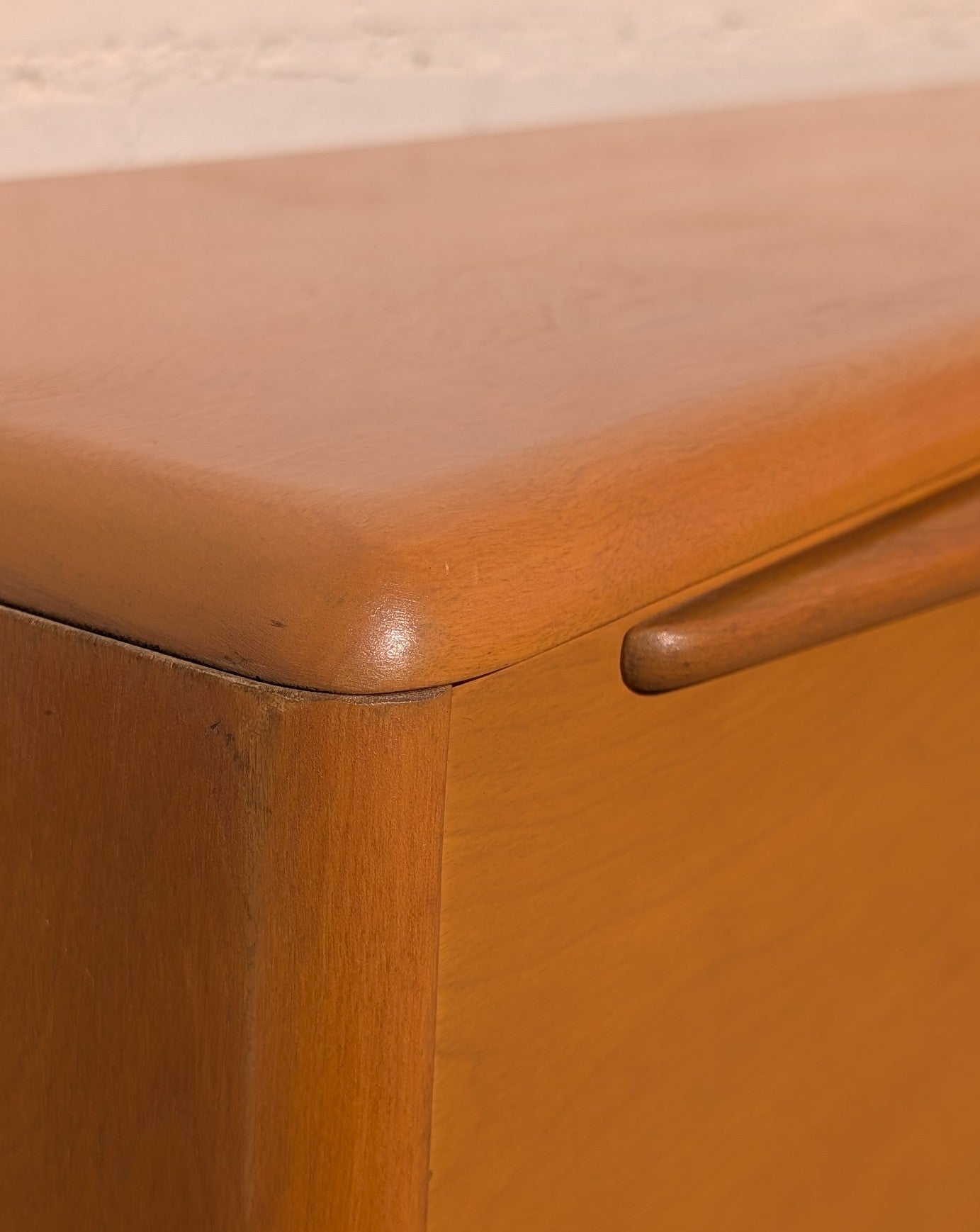 Mid Century Modern Heywood Wakefield Solid Birch Drop Front Cabinet