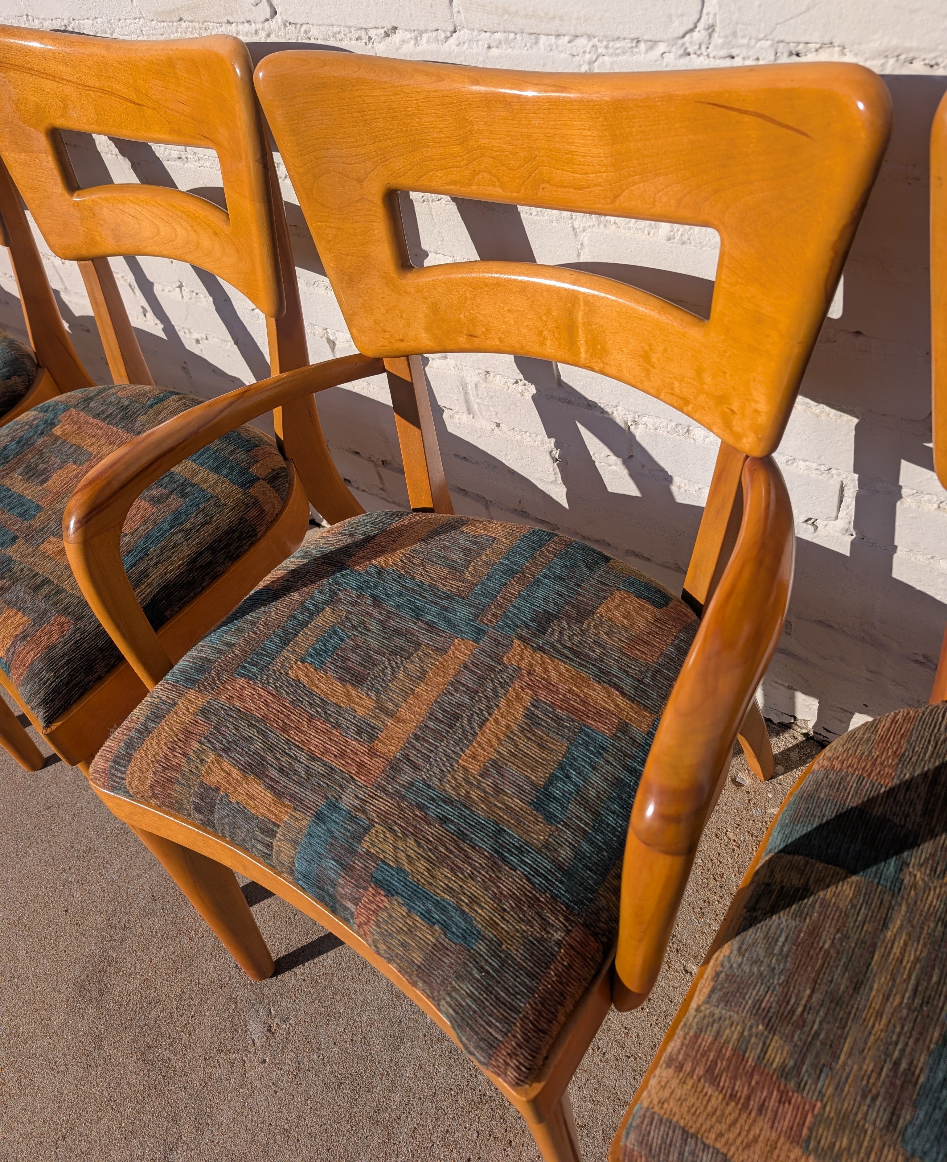 Mid Century Modern Heywood Wakefield Solid Birch Dogbone Chairs