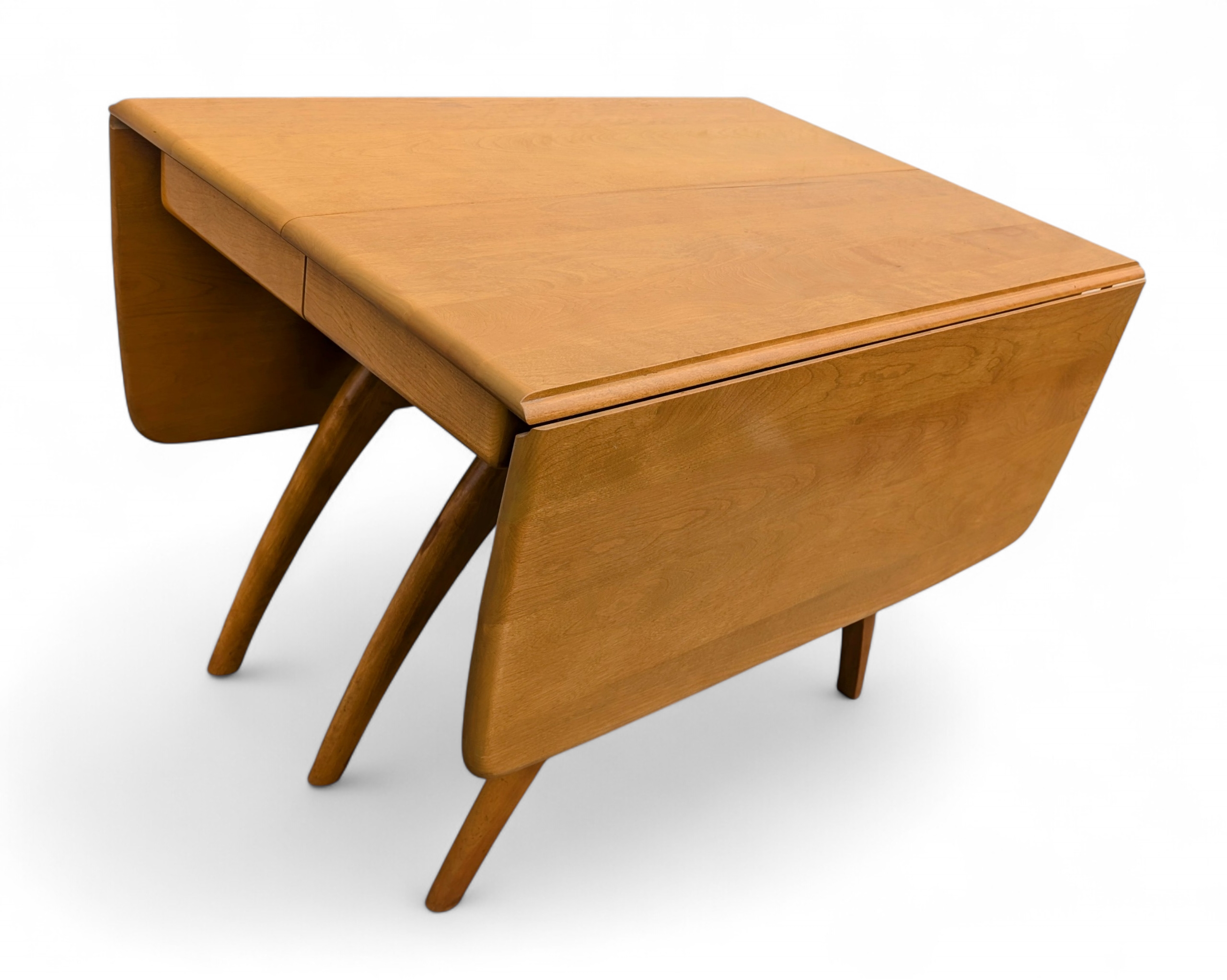 Mid Century Modern Heywood Wakefield Solid Birch Wishbone Dining Table