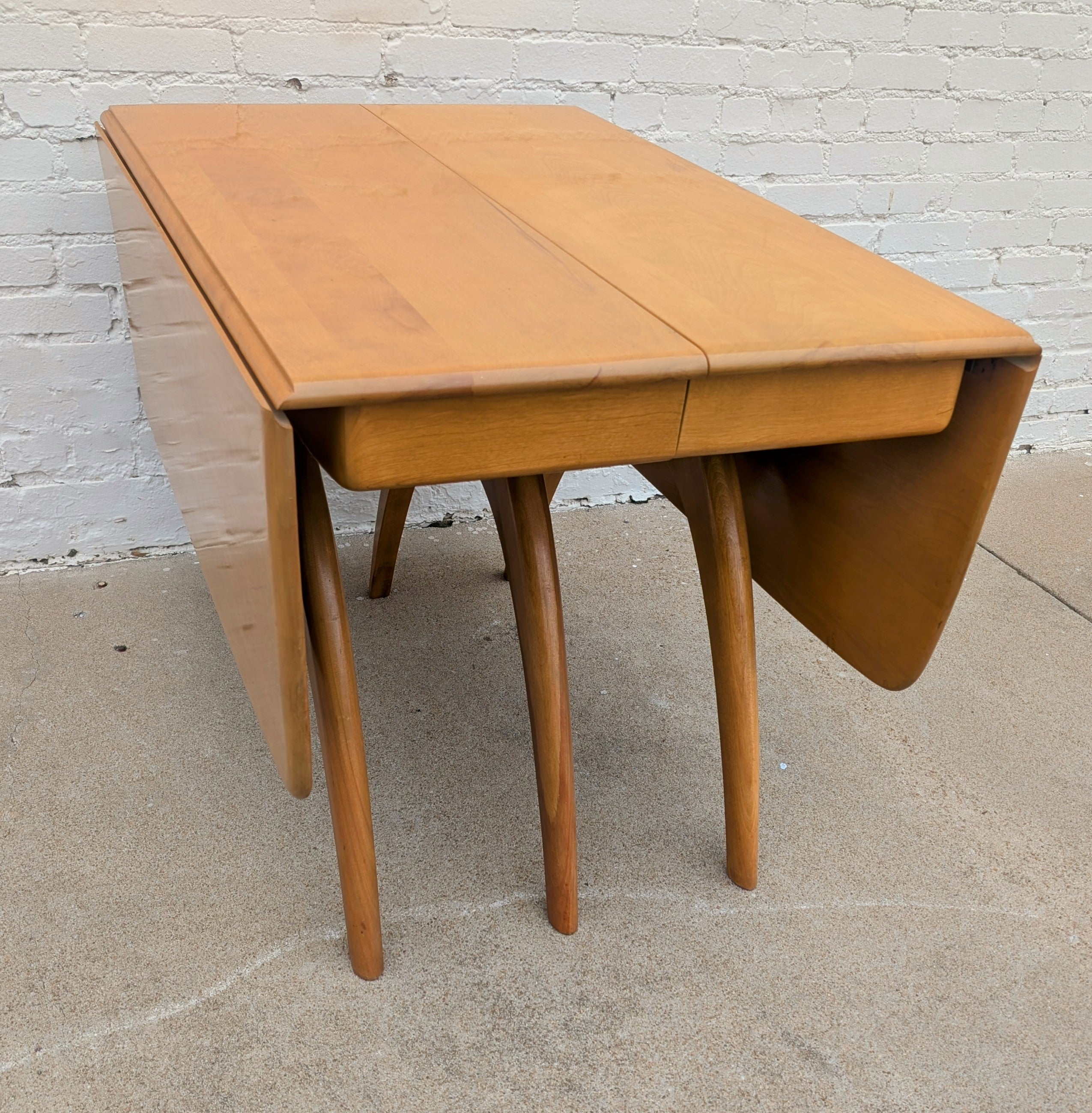 Mid Century Modern Heywood Wakefield Solid Birch Wishbone Dining Table