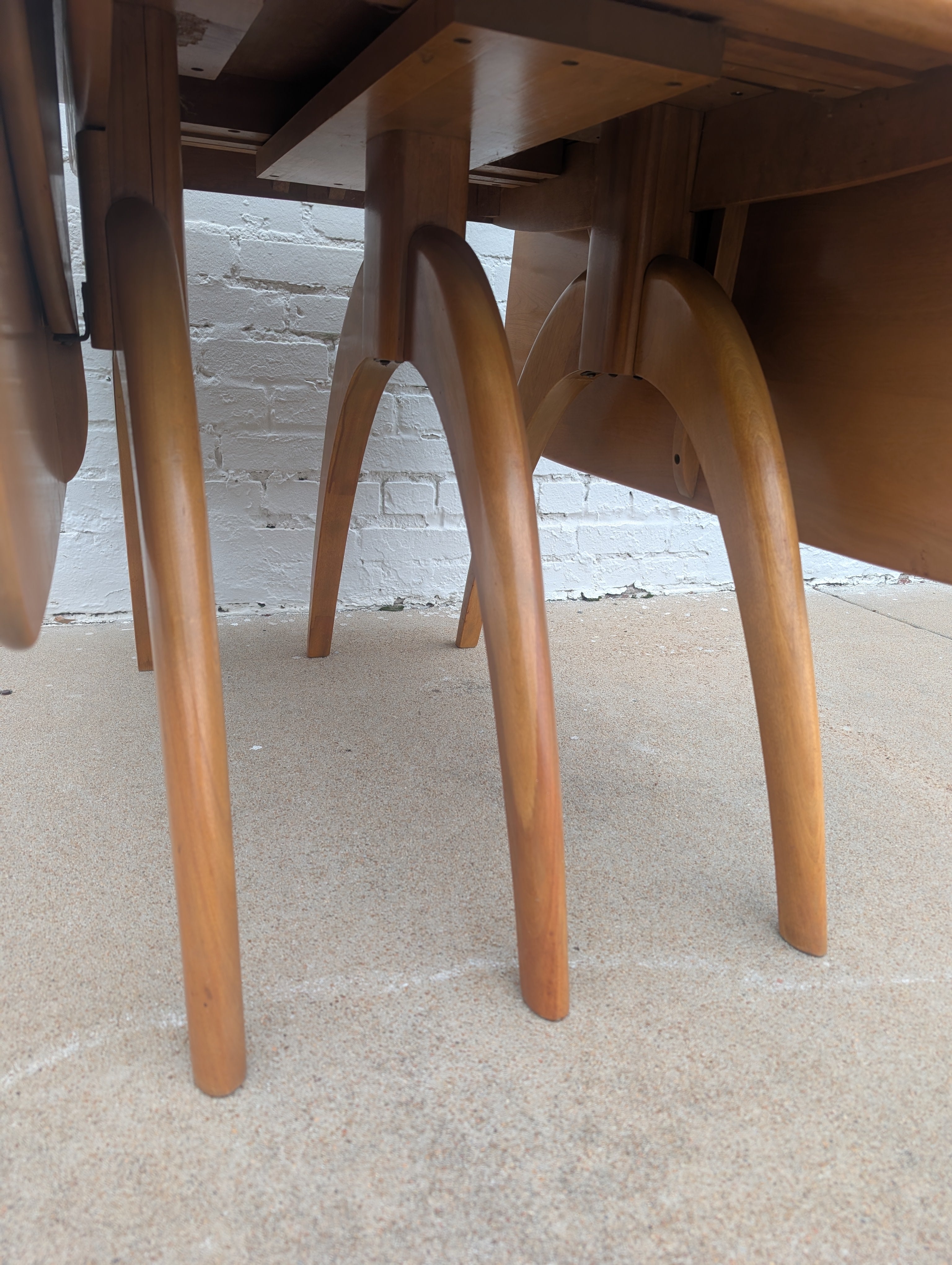 Mid Century Modern Heywood Wakefield Solid Birch Wishbone Dining Table