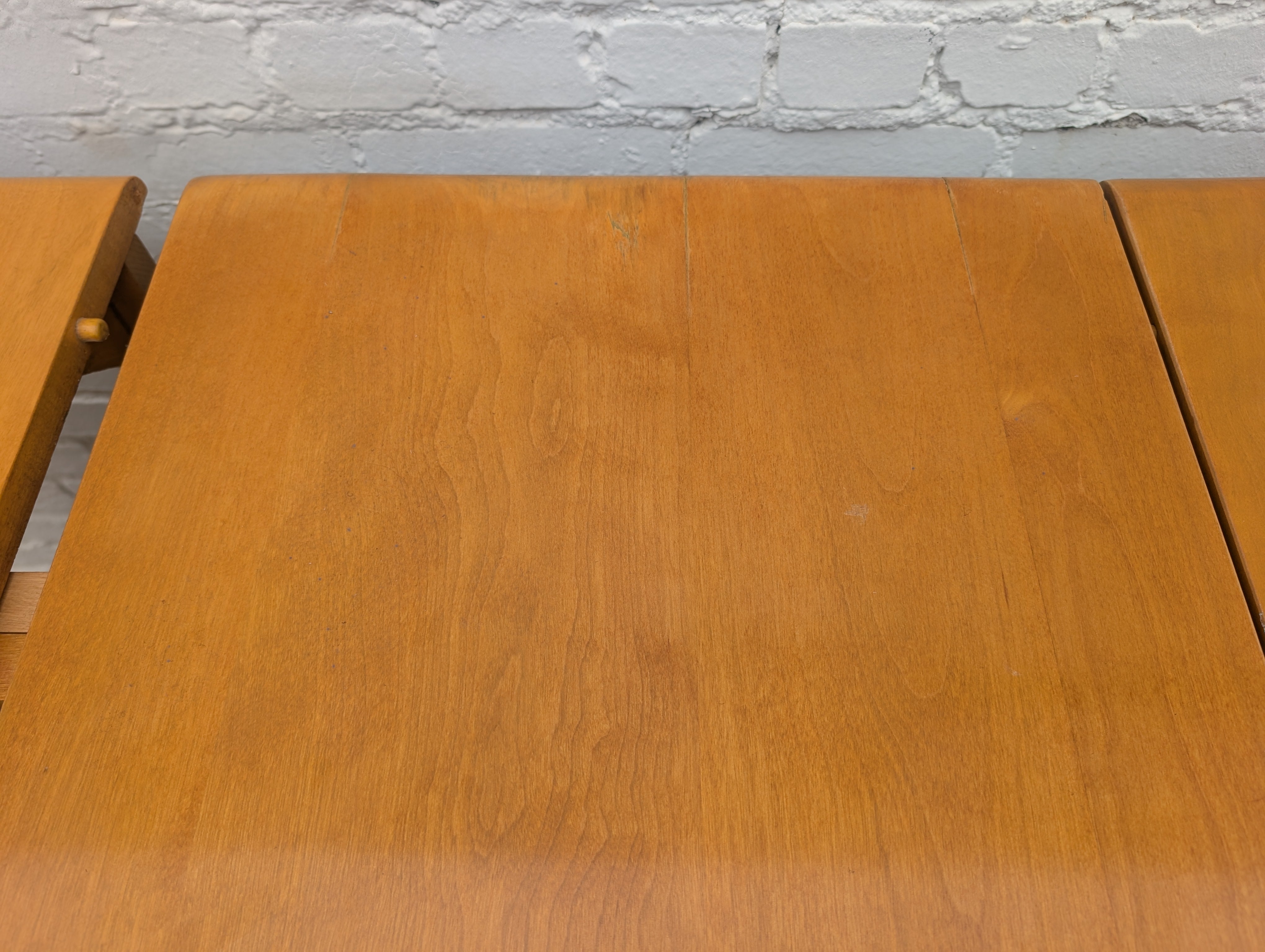Mid Century Modern Heywood Wakefield Solid Birch Wishbone Dining Table
