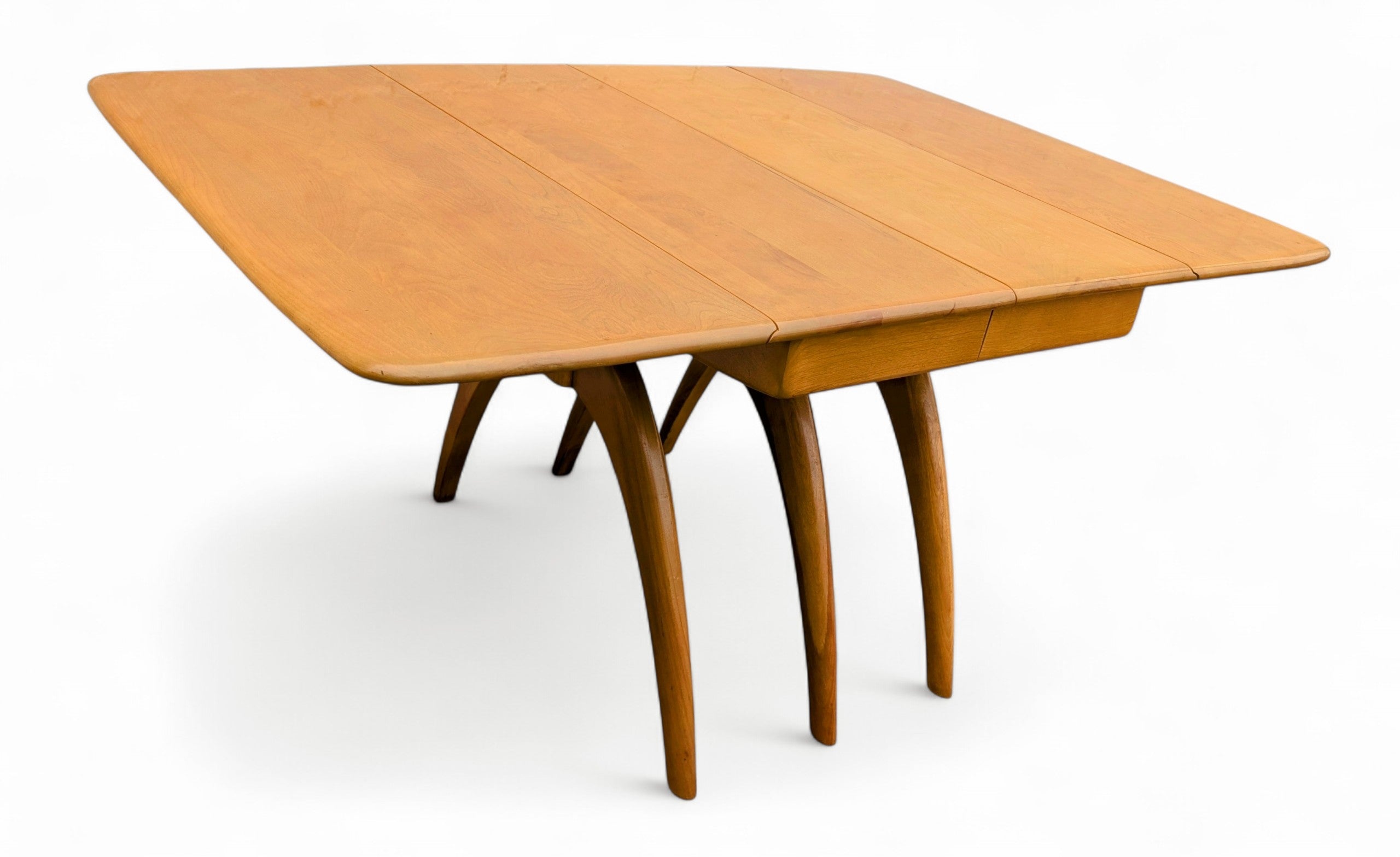 Mid Century Modern Heywood Wakefield Solid Birch Wishbone Dining Table