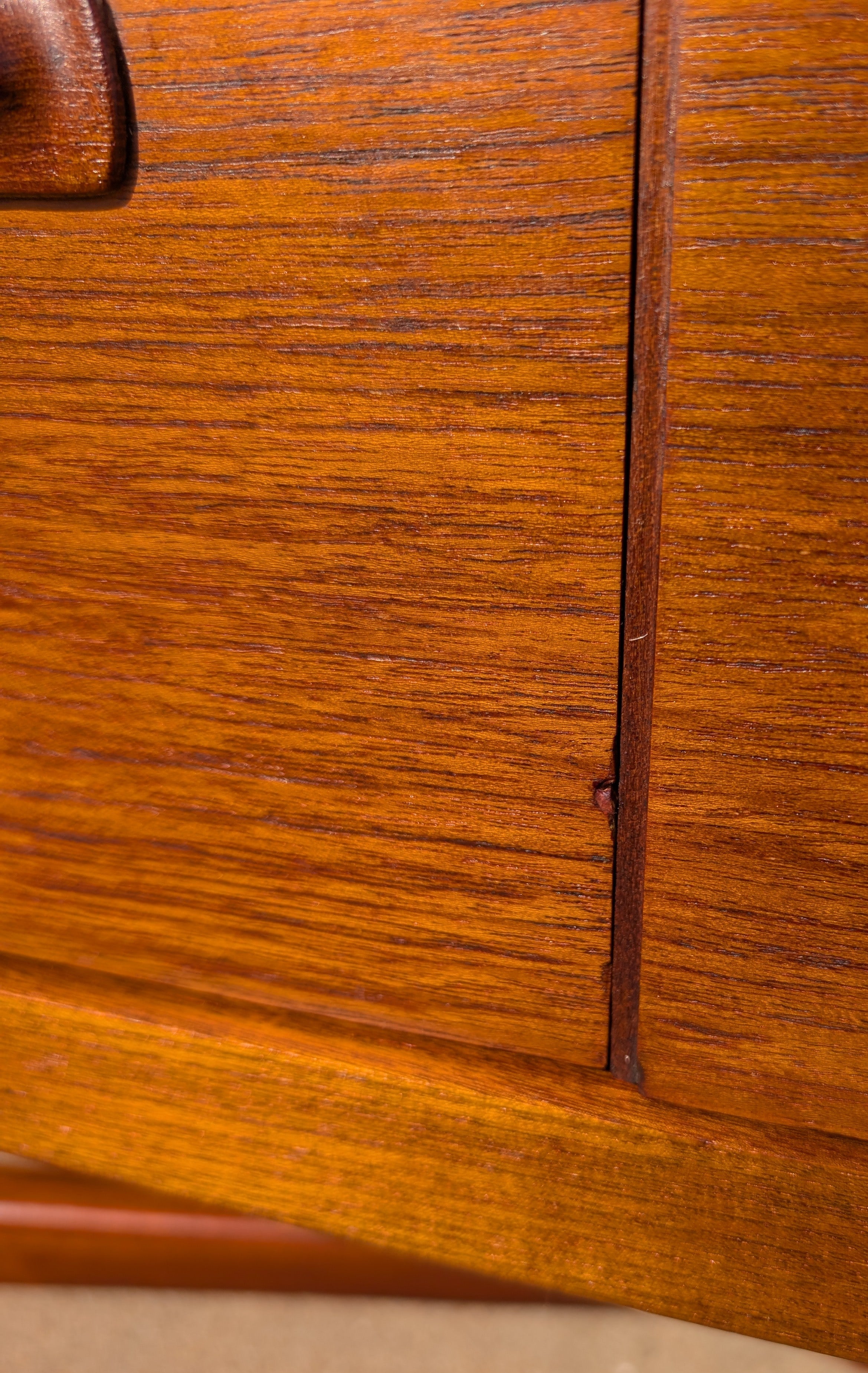 Mid Century English Modern X Base Credenza by Beithcraft