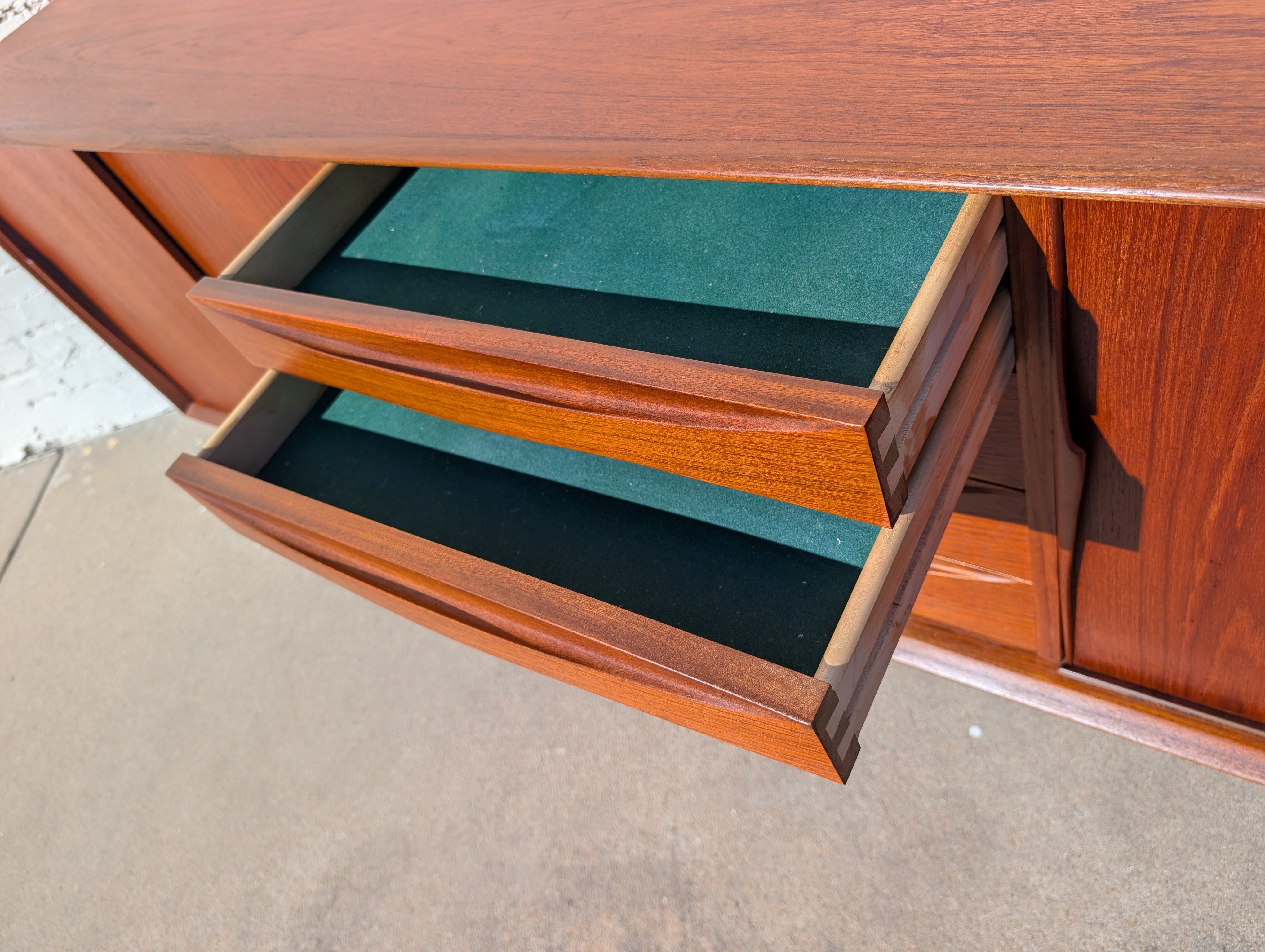 Mid Century Danish Modern Dyrland Teak Credenza by Arne Vodder