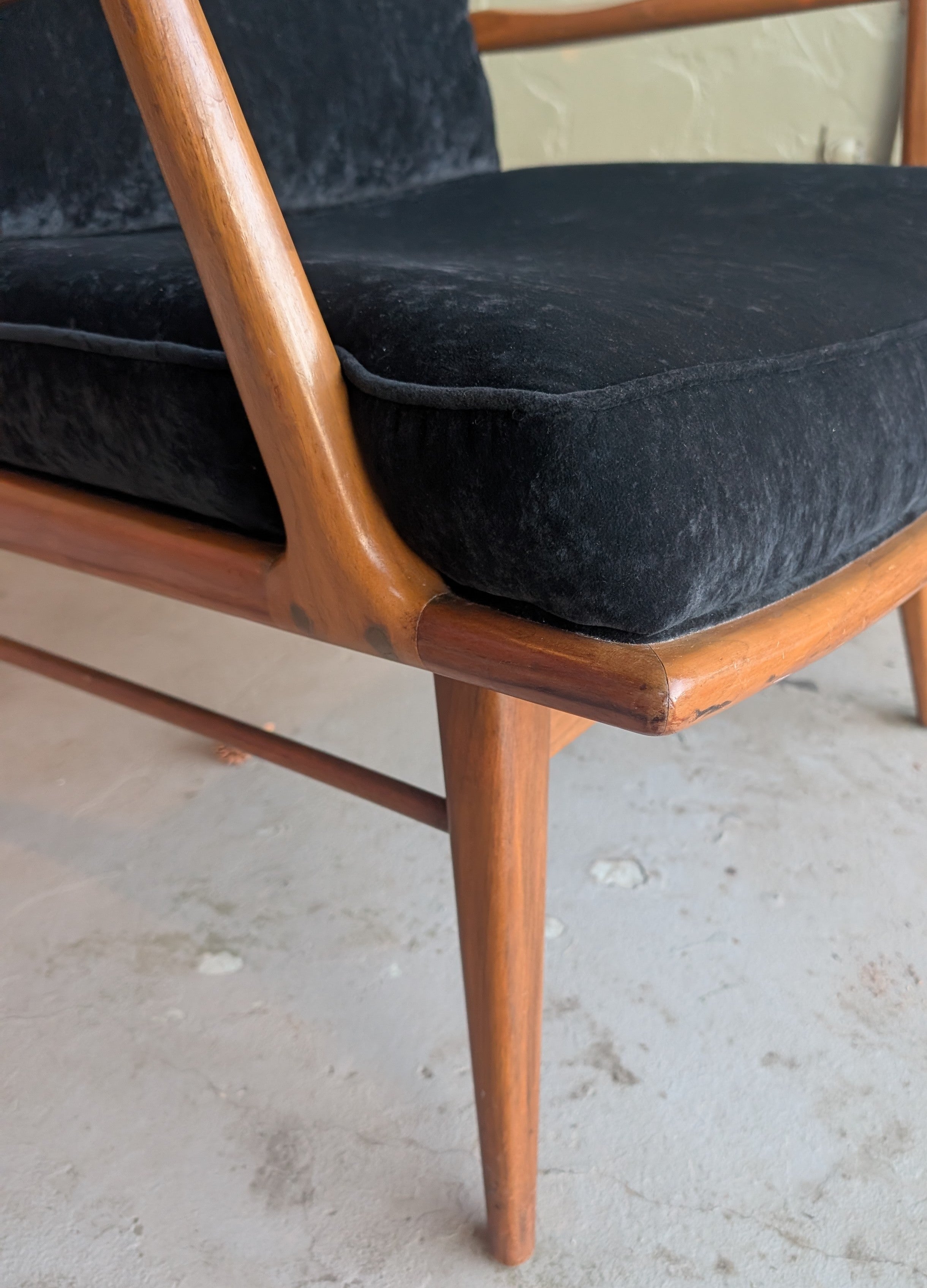Mid Century Modern Solid Wood Lounge Chair