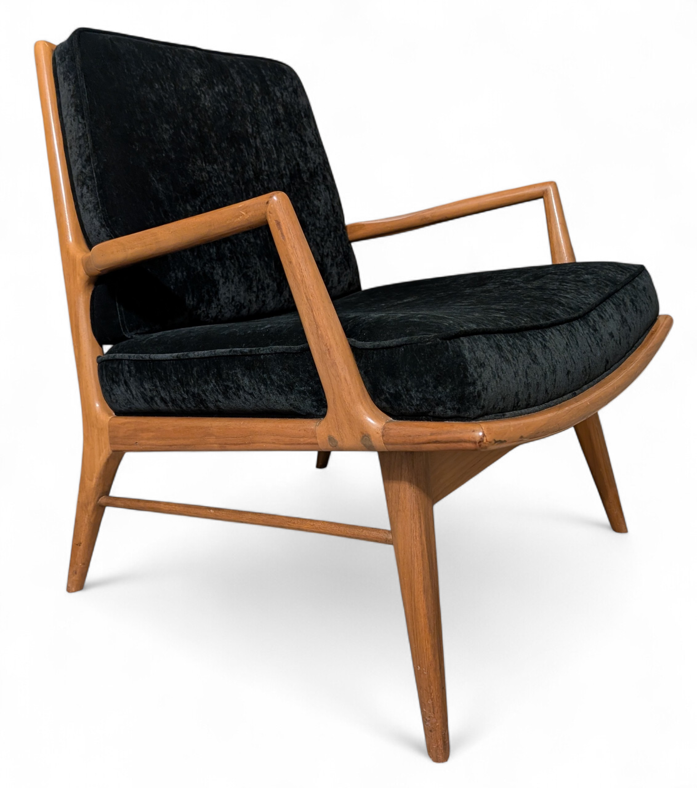 Mid Century Modern Solid Wood Lounge Chair