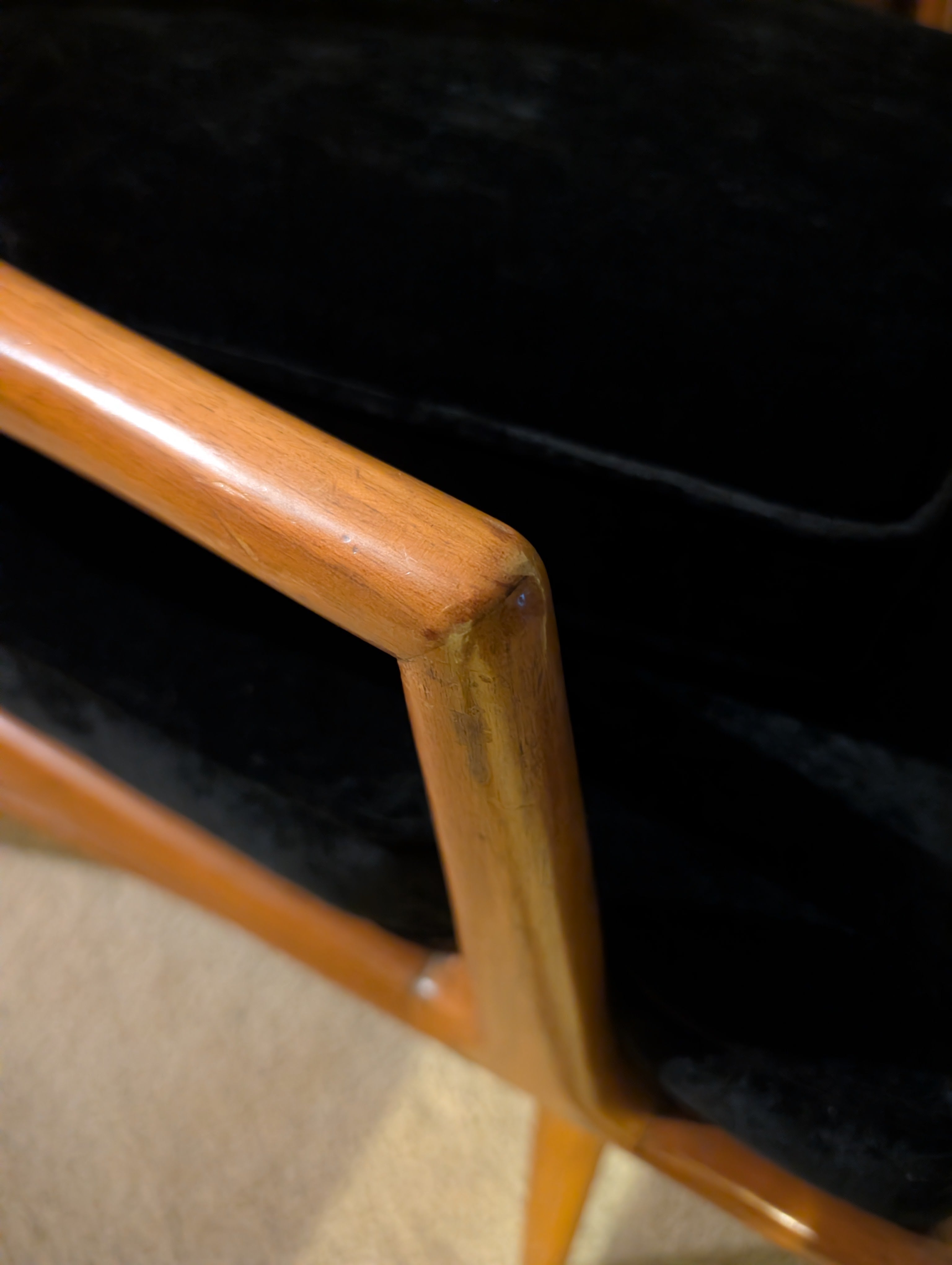 Mid Century Modern Solid Wood Lounge Chair