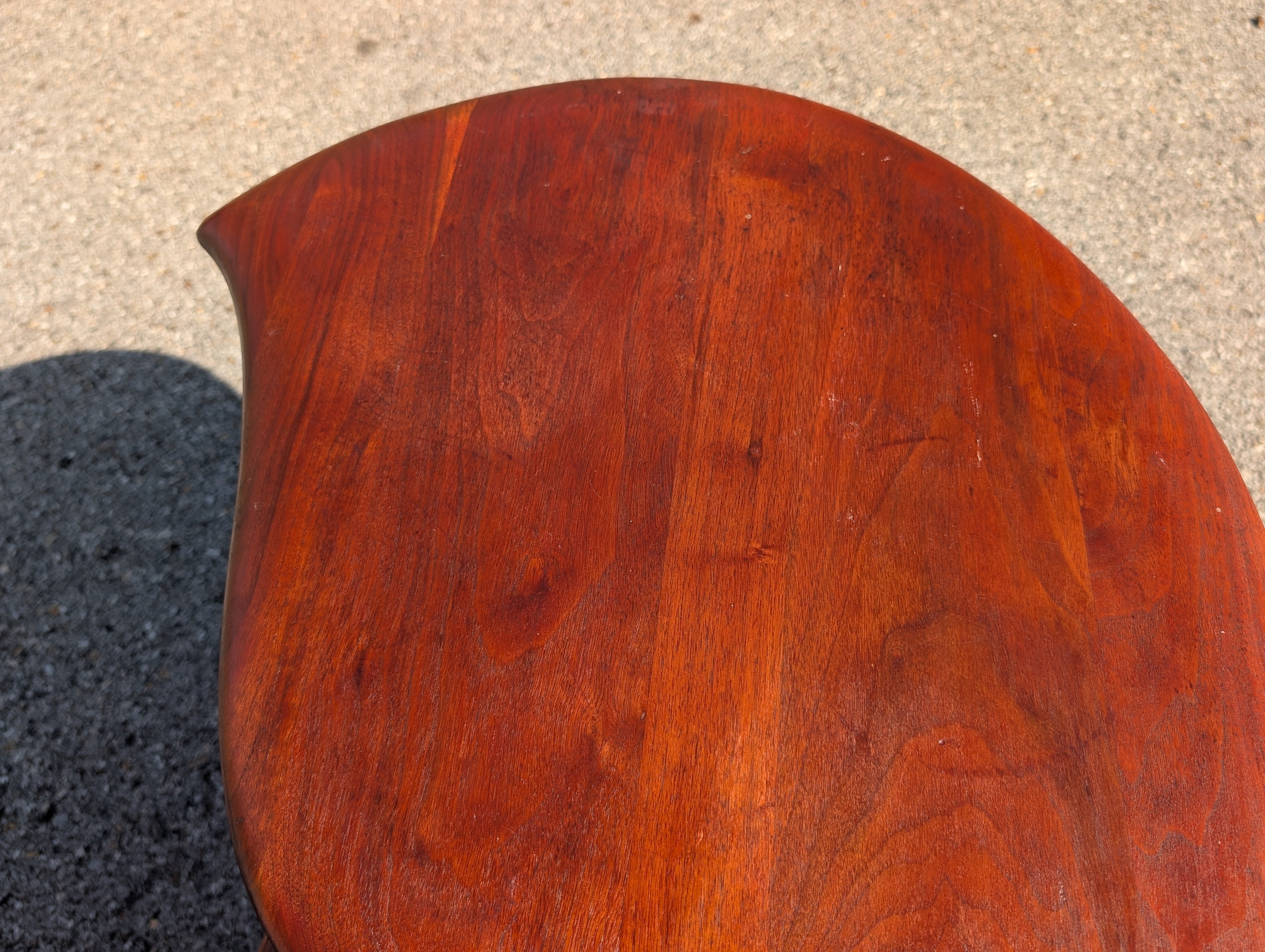 Mid Century Modern Amorphic Sculptural Walnut Coffee Table in Manner of Bissman