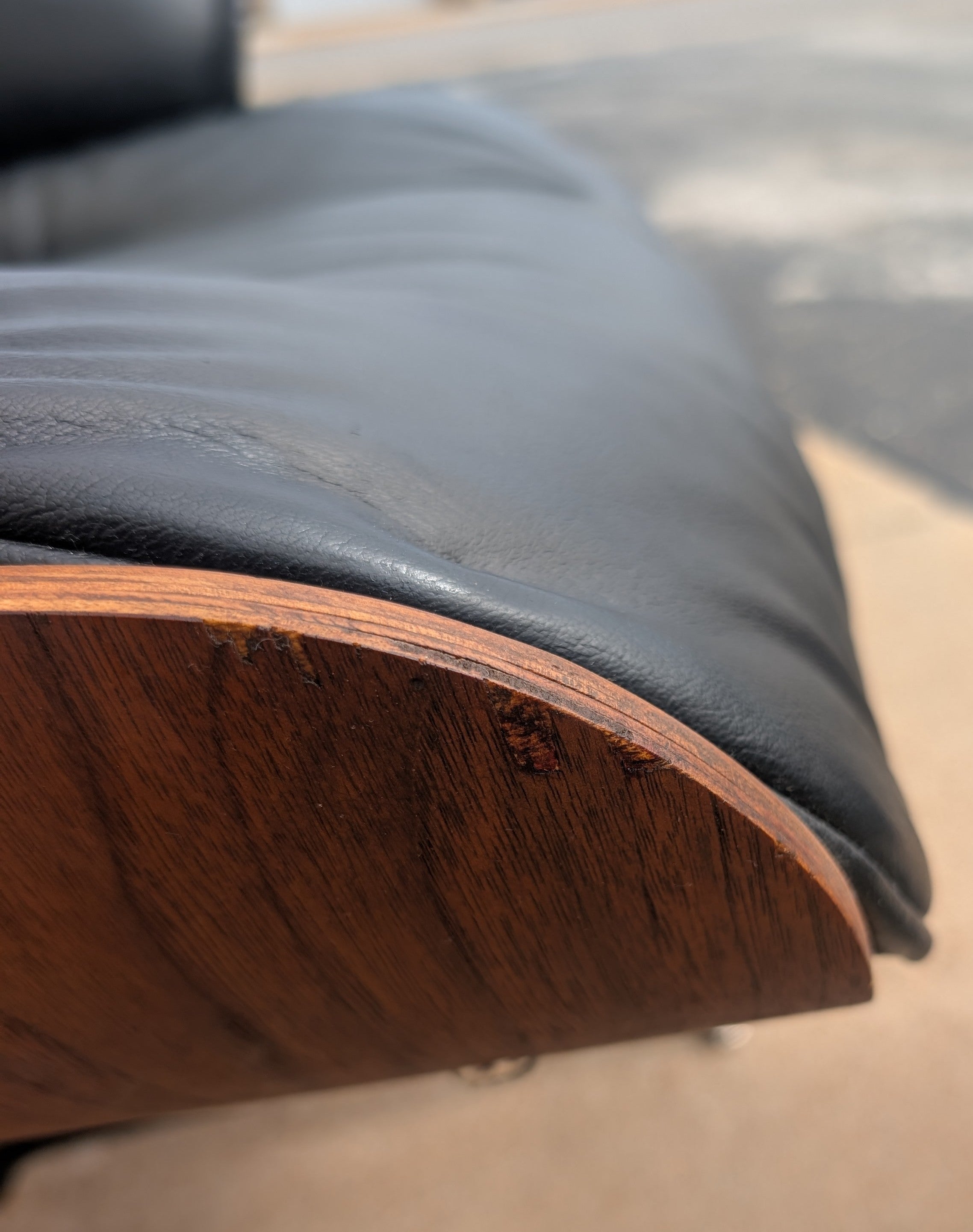 Mid Century Modern Eames Style Lounger and Ottoman by Selig