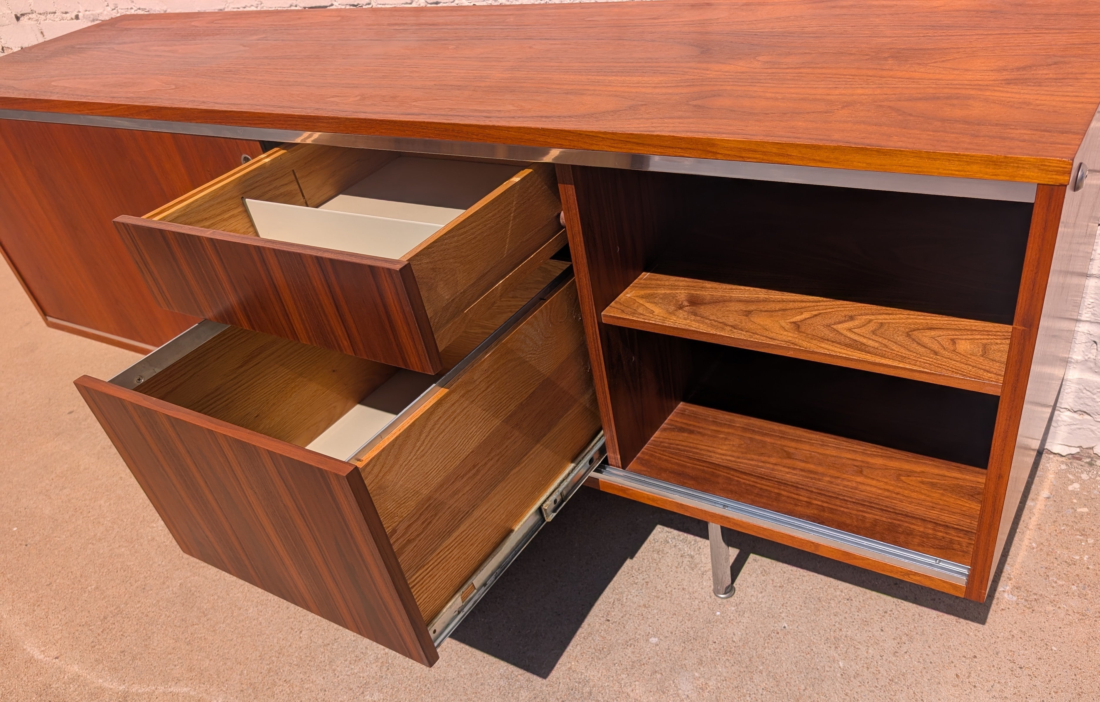 Mid Century Modern Herman Miller Walnut Credenza
