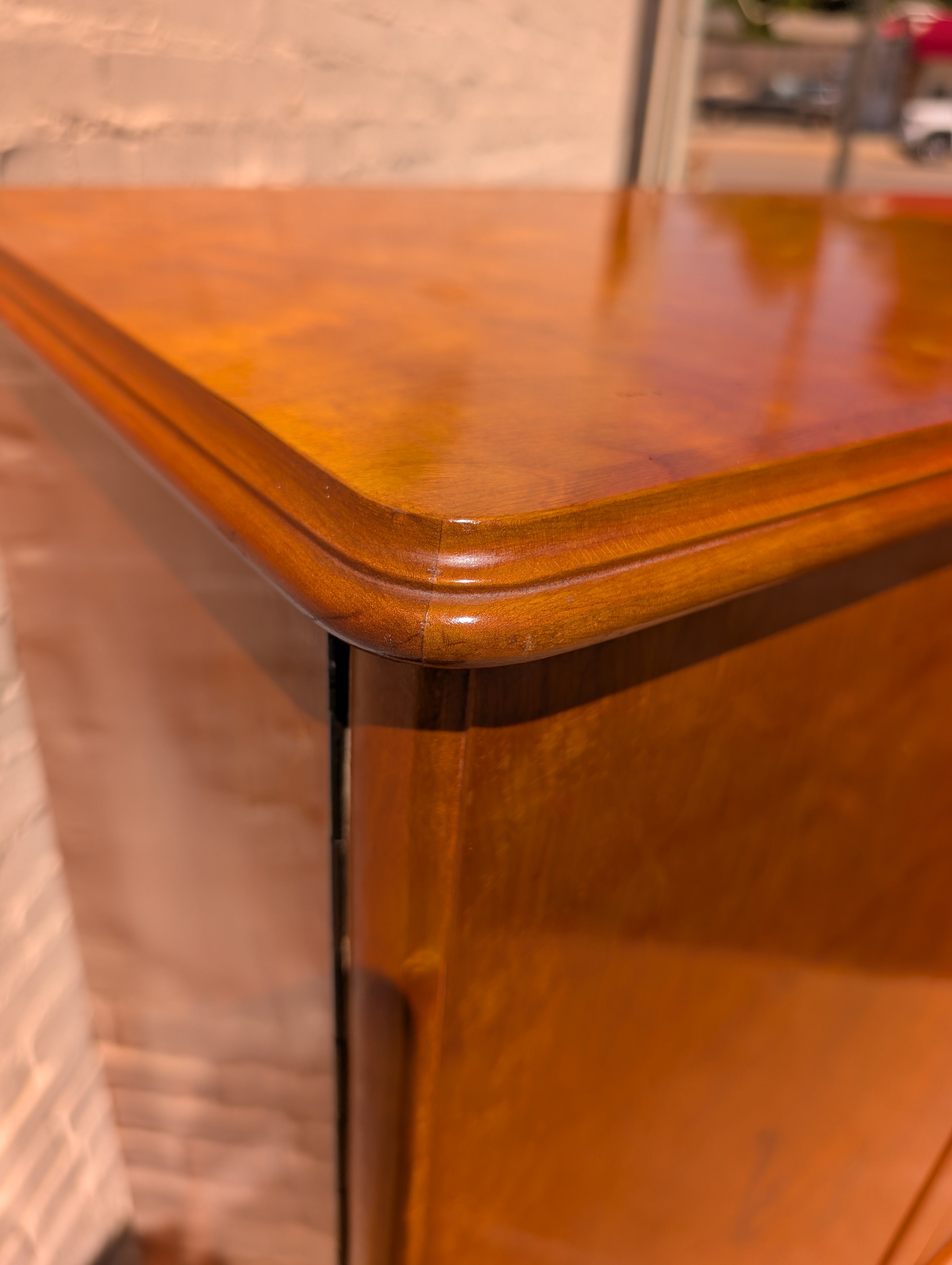Scandinavian Art Deco Birch and Oak Cabinet