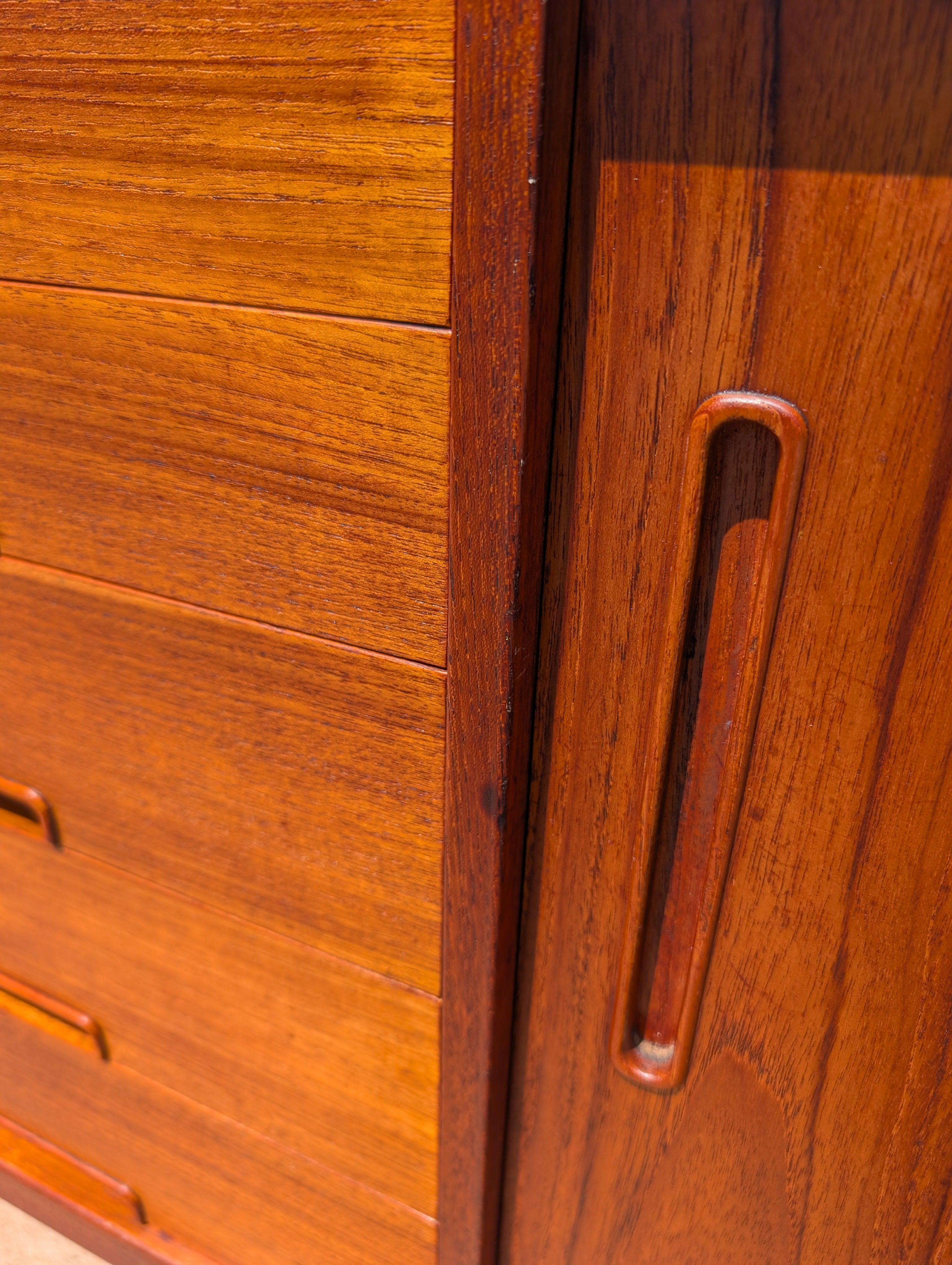 Mid Century Danish Modern Teak Credenza by Nils Jonsson for Troeds