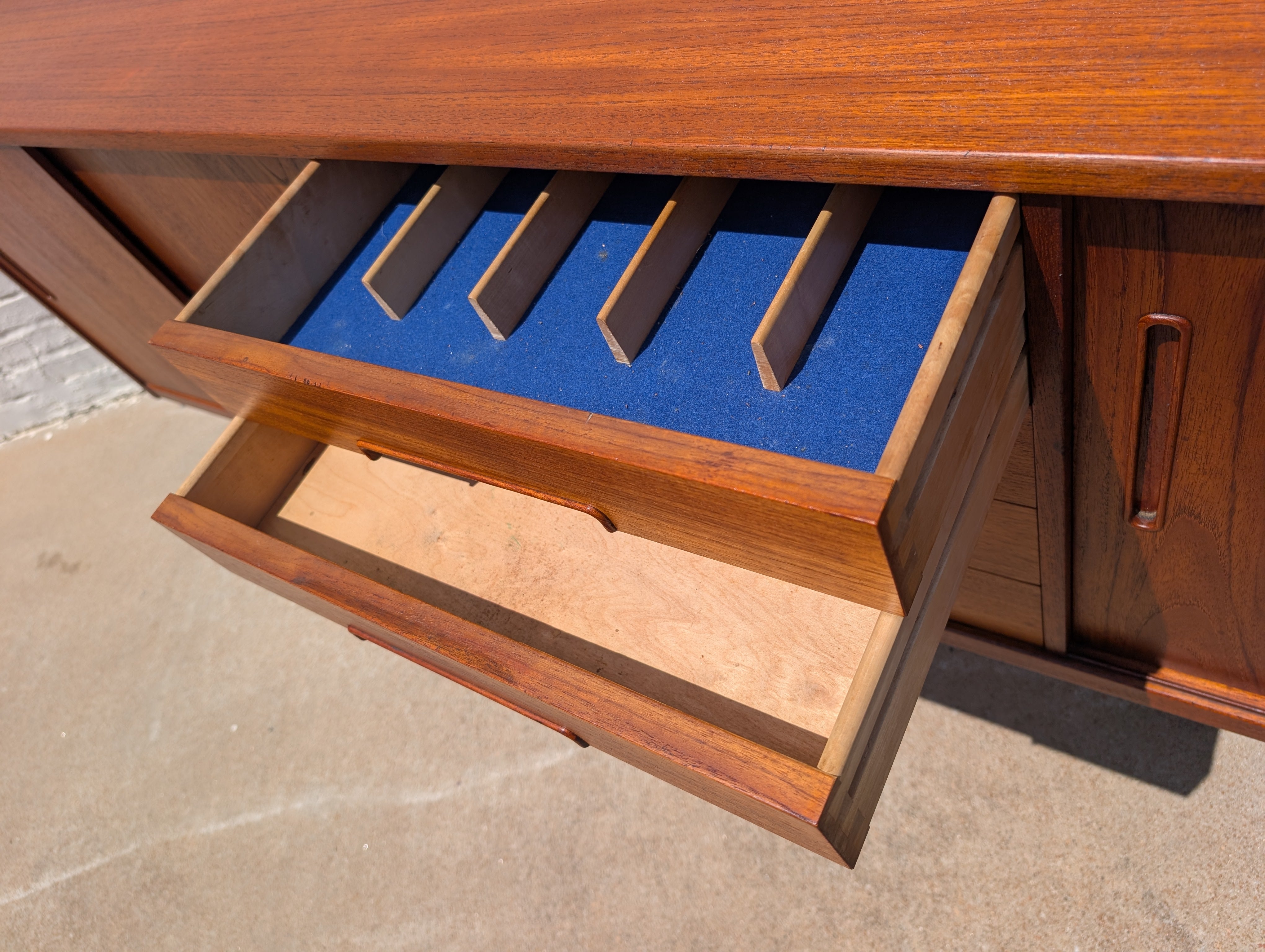 Mid Century Danish Modern Teak Credenza by Nils Jonsson for Troeds