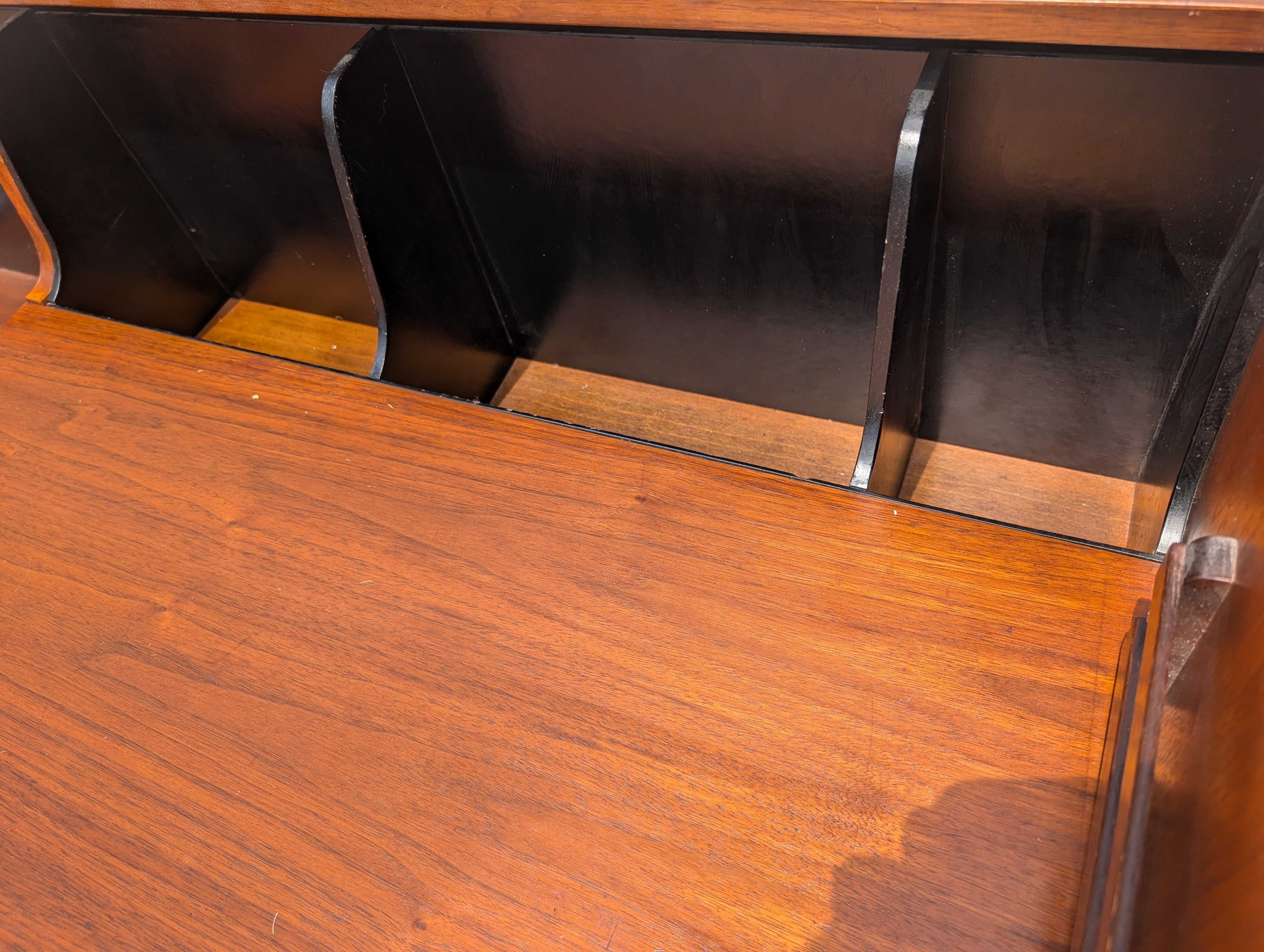 Mid Century Modern Walnut Roll Top Desk by Sligh Lowry
