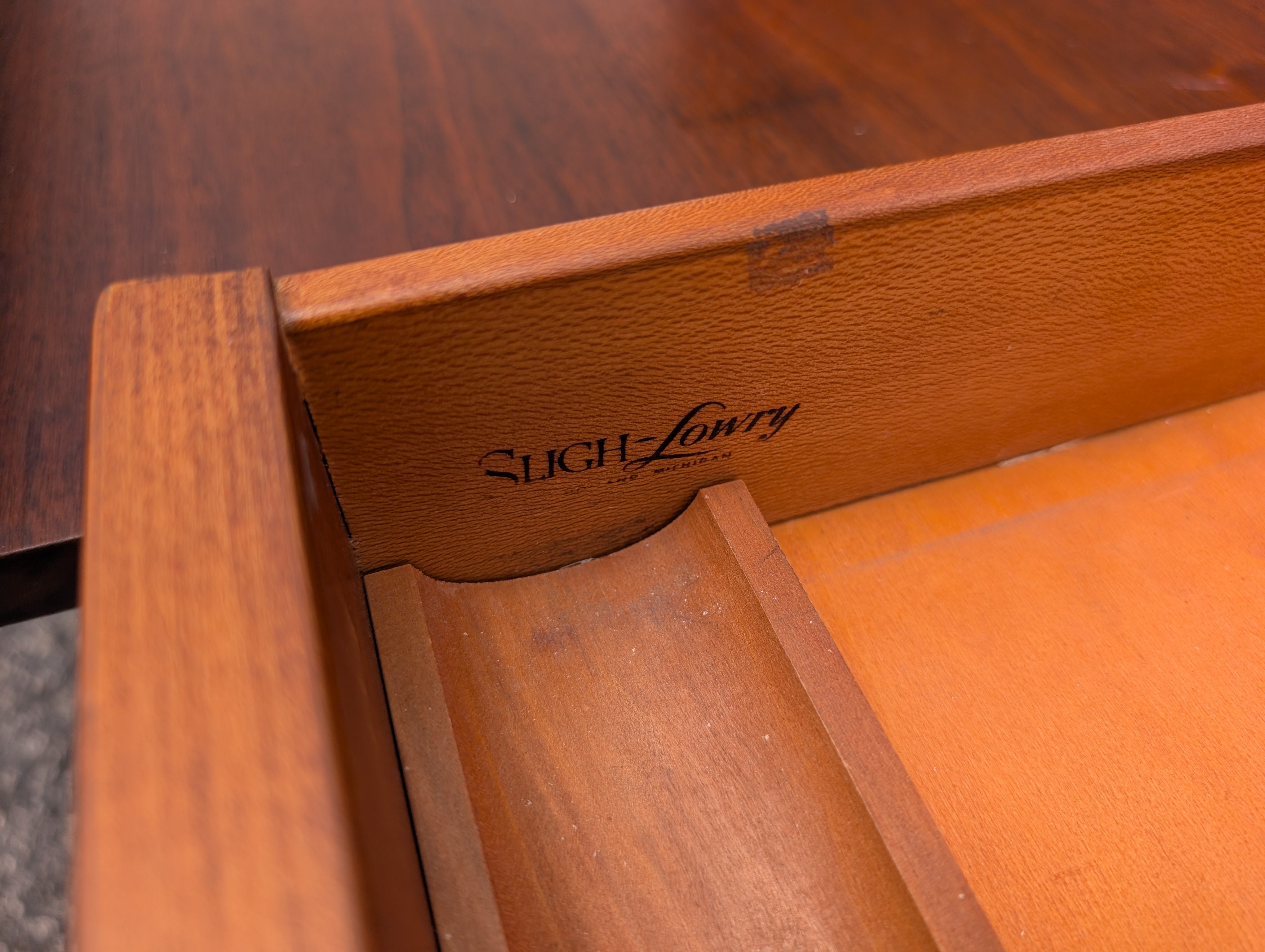 Mid Century Modern Walnut Roll Top Desk by Sligh Lowry