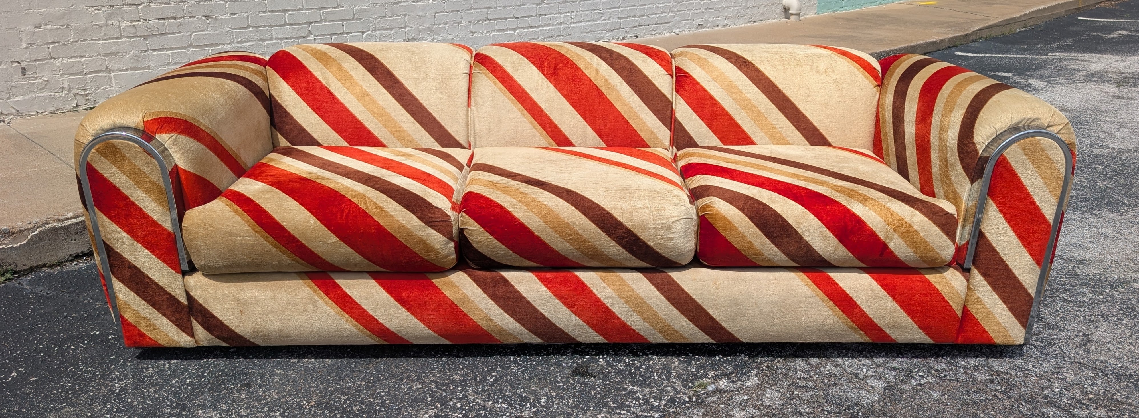 Mid Century Modern Schweiger Teddy Bear Sofa