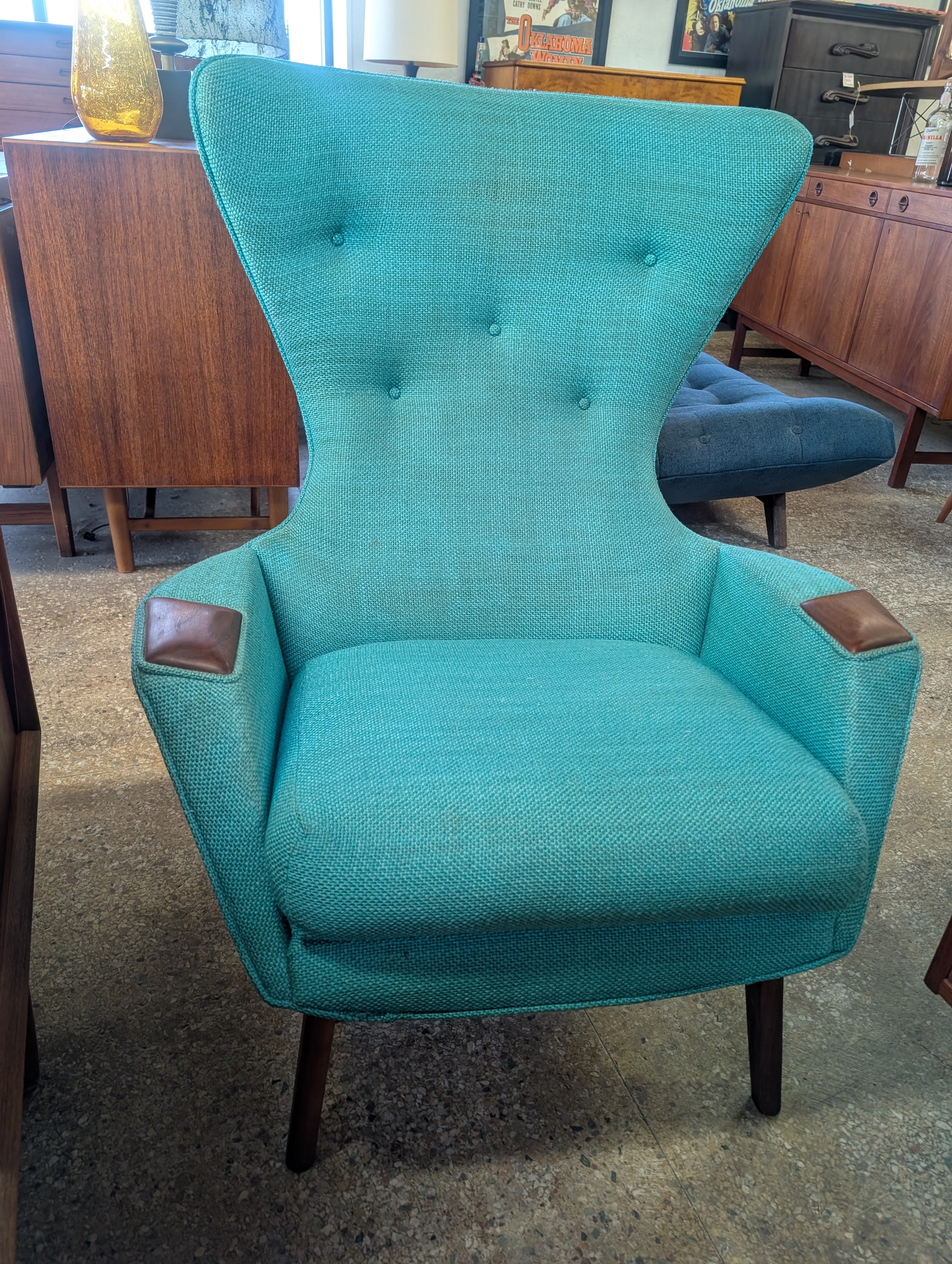 Mid Century Modern Adrian Pearsall Lounge Chair and Ottoman