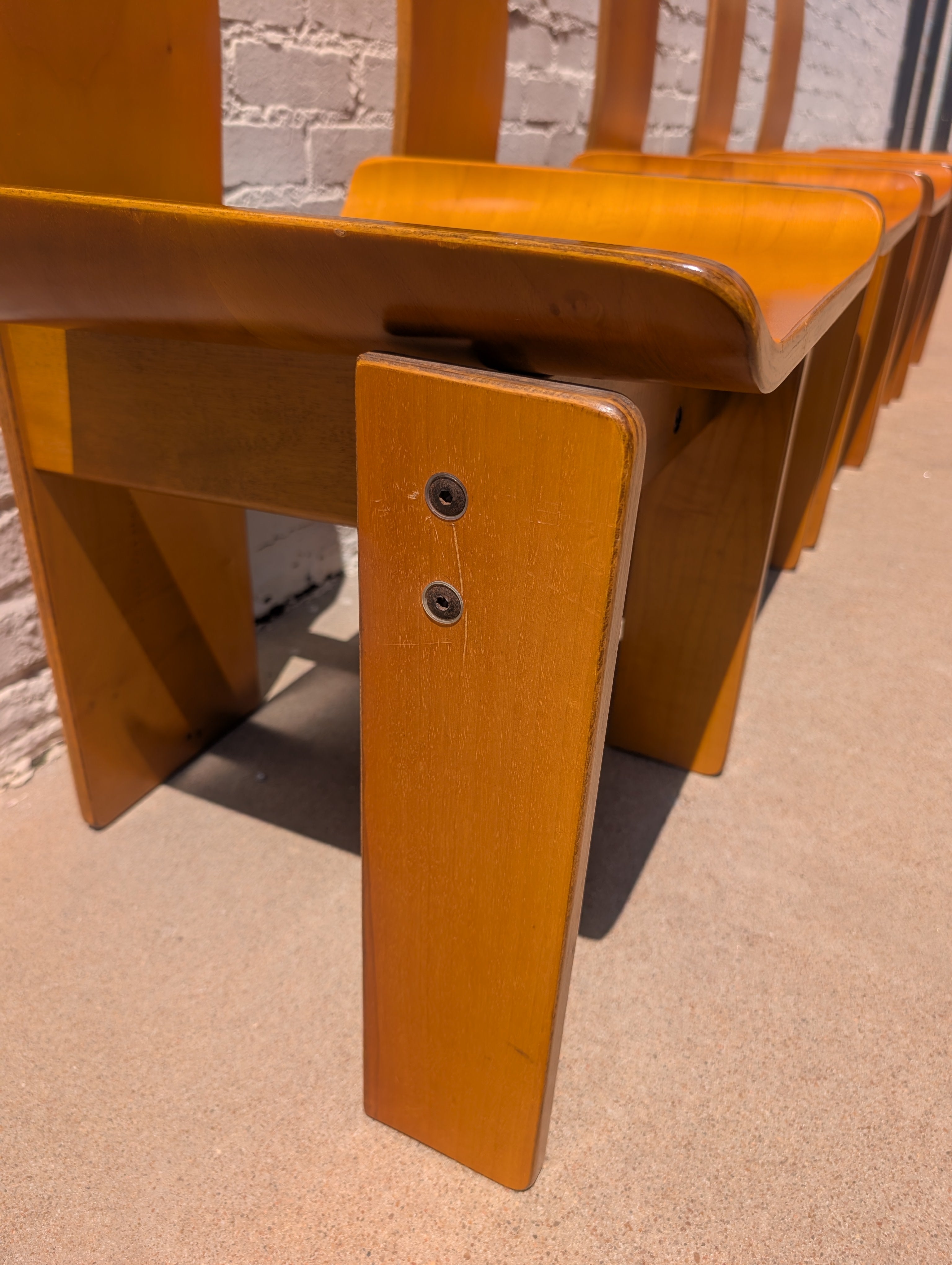 Mid Century Italian Modern Bentwood Dining Chairs Attributed to Edoardo Landi for Nikol International