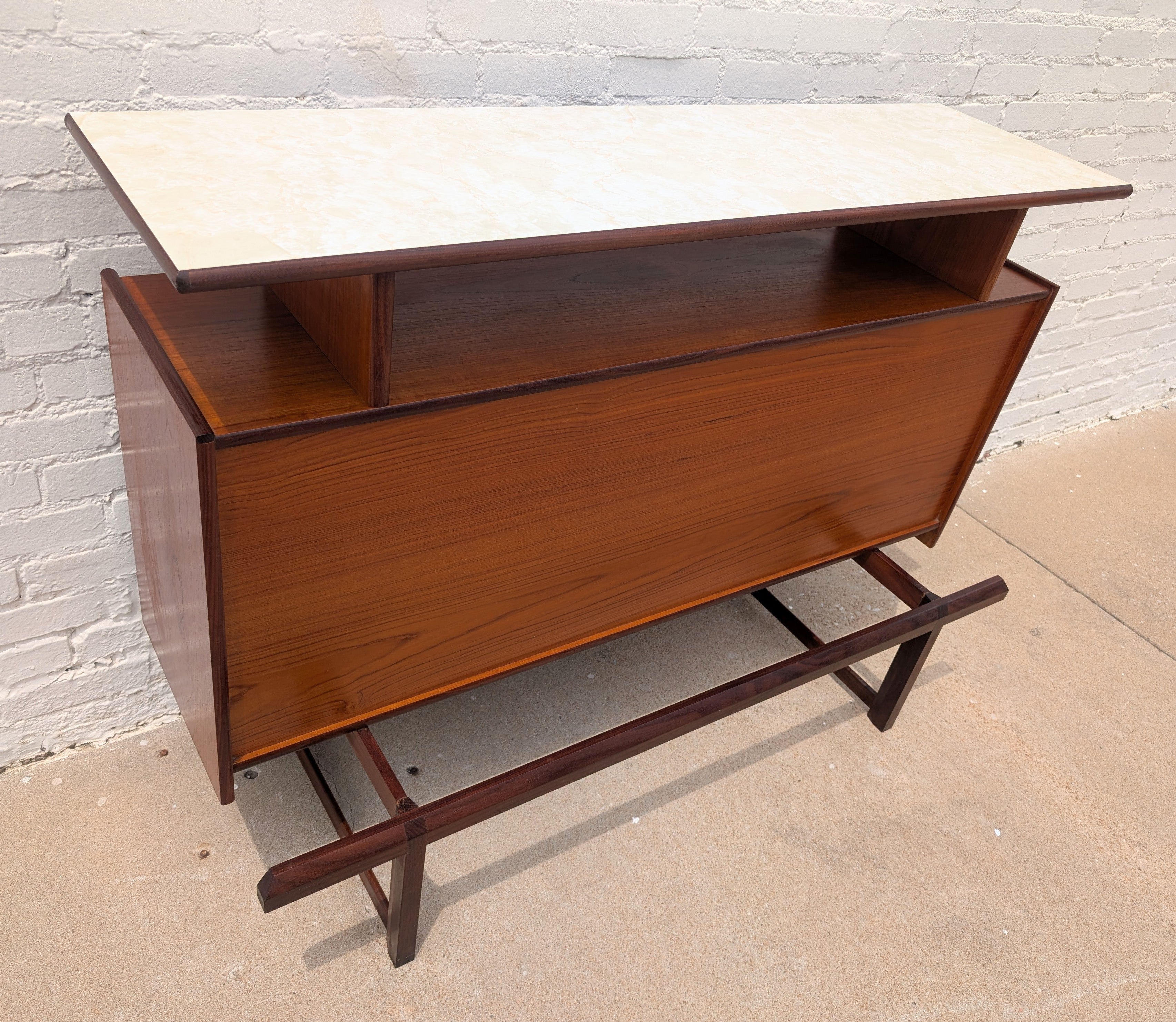Mid Century English Modern Teak Dry Bar