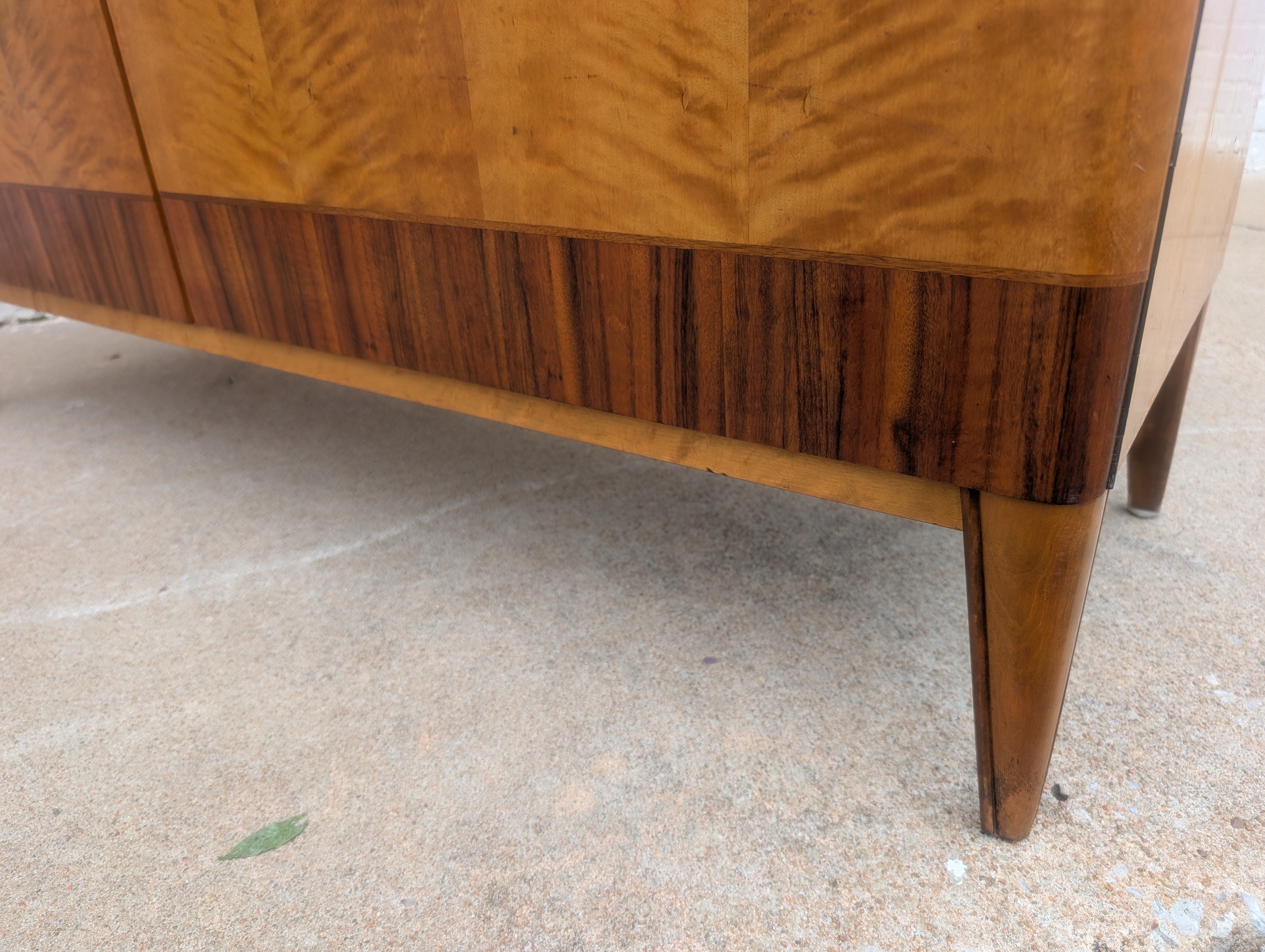 Modern Swedish Art Deco Birch and Oak Cabinet