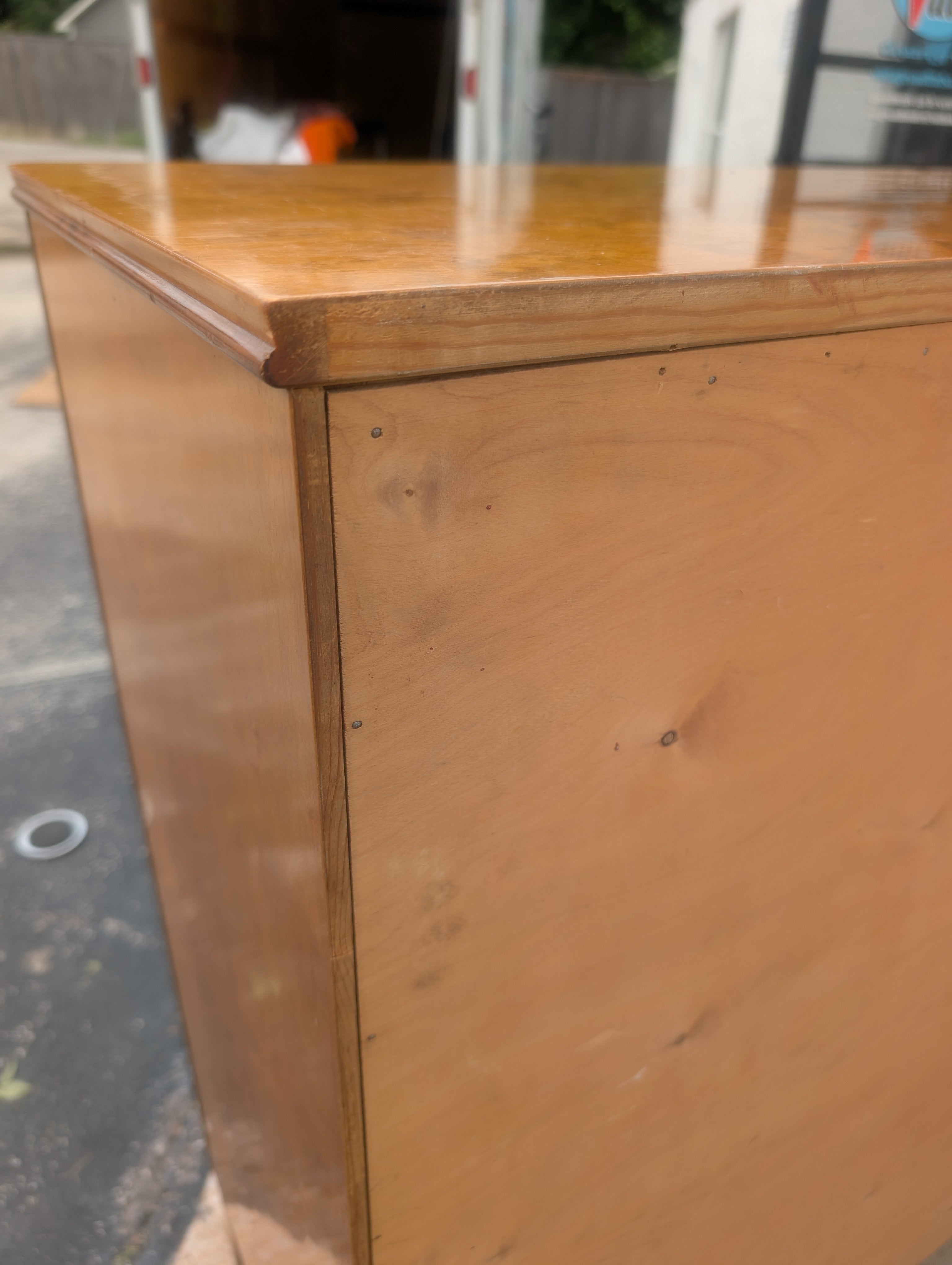 Modern Swedish Art Deco Birch and Oak Cabinet