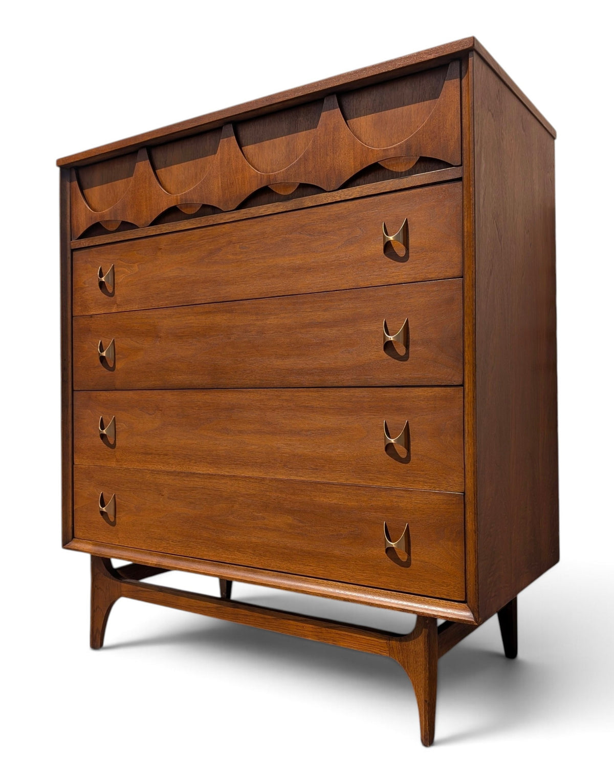 Mid Century Modern Broyhill Brasilia Walnut Dresser