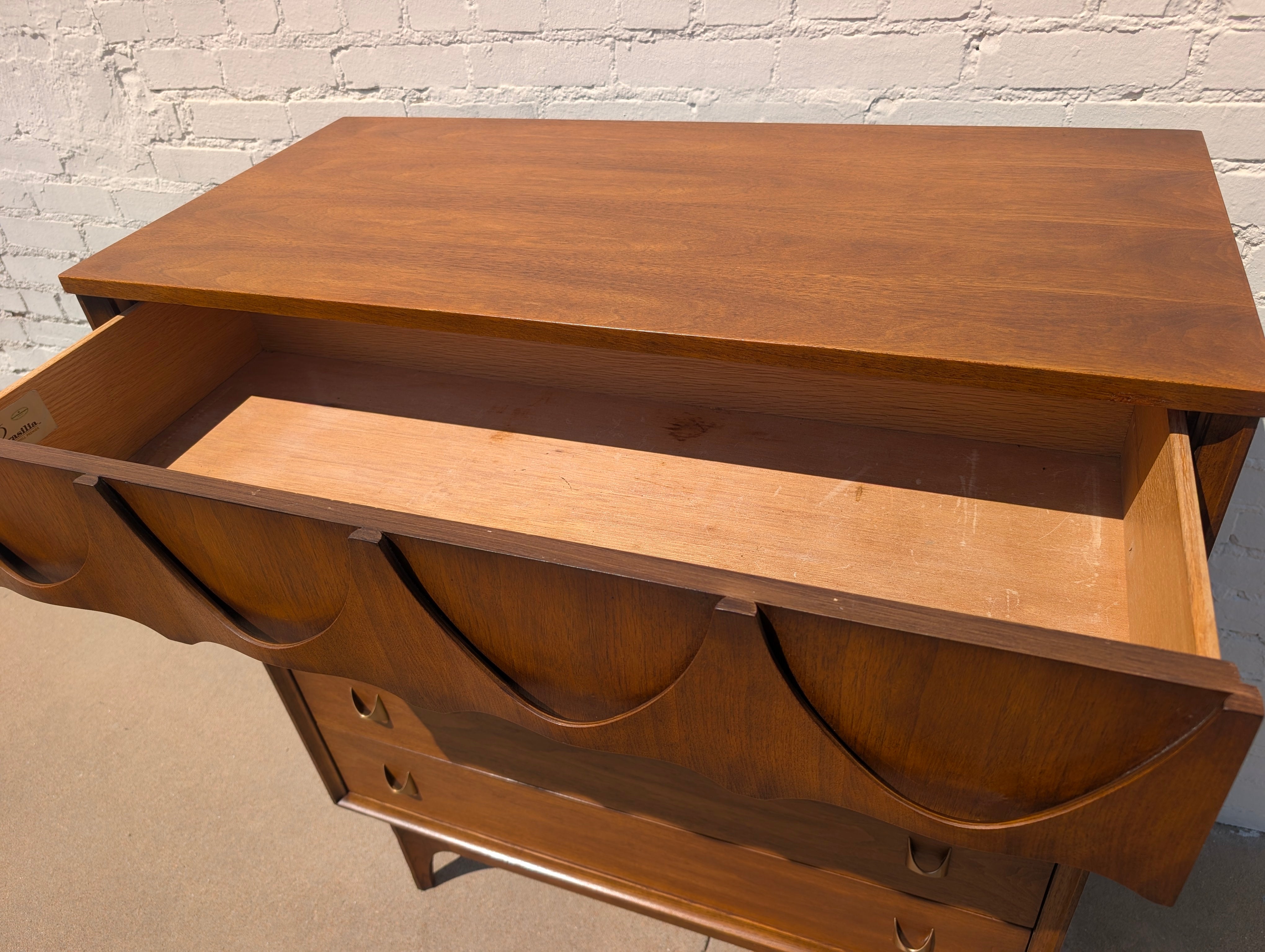 Mid Century Modern Broyhill Brasilia Walnut Dresser