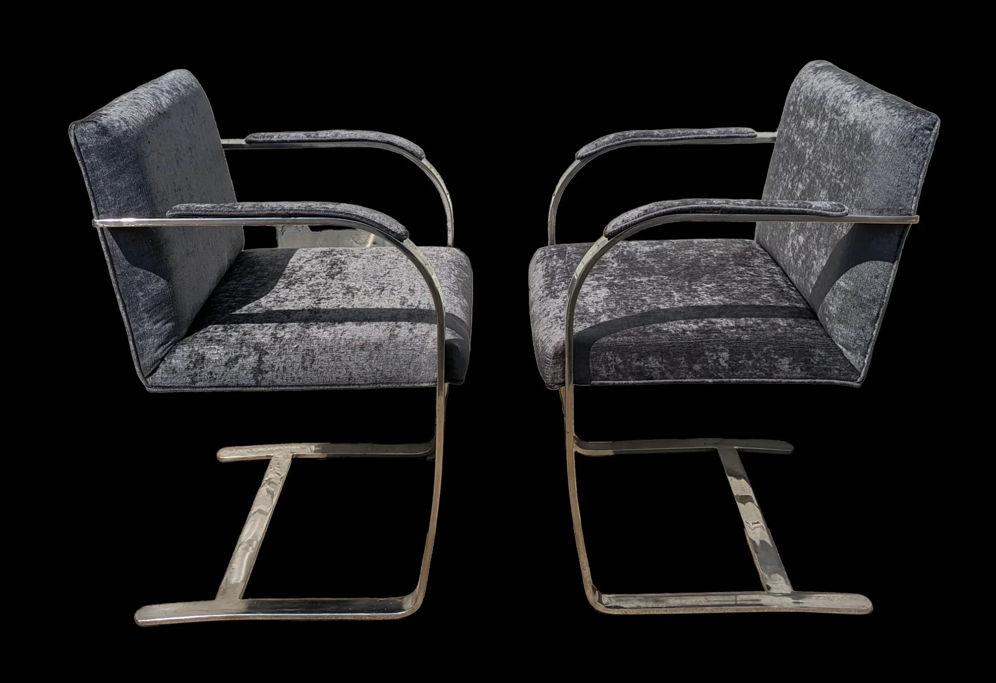 Mid Century Modern Mies Van Der Rohe Flatbar Chairs