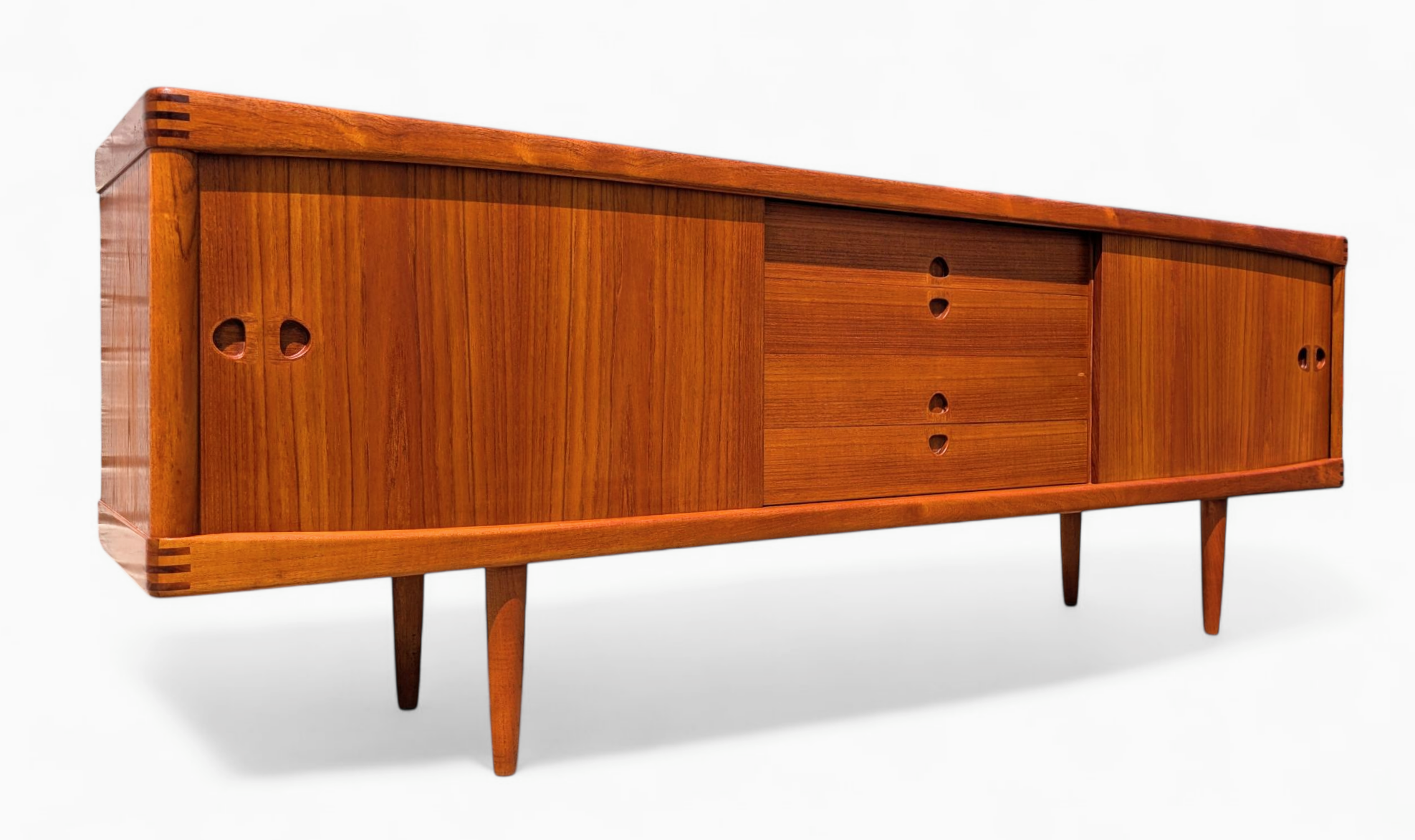 Mid Century Danish Modern Teak Sideboard by Bramin