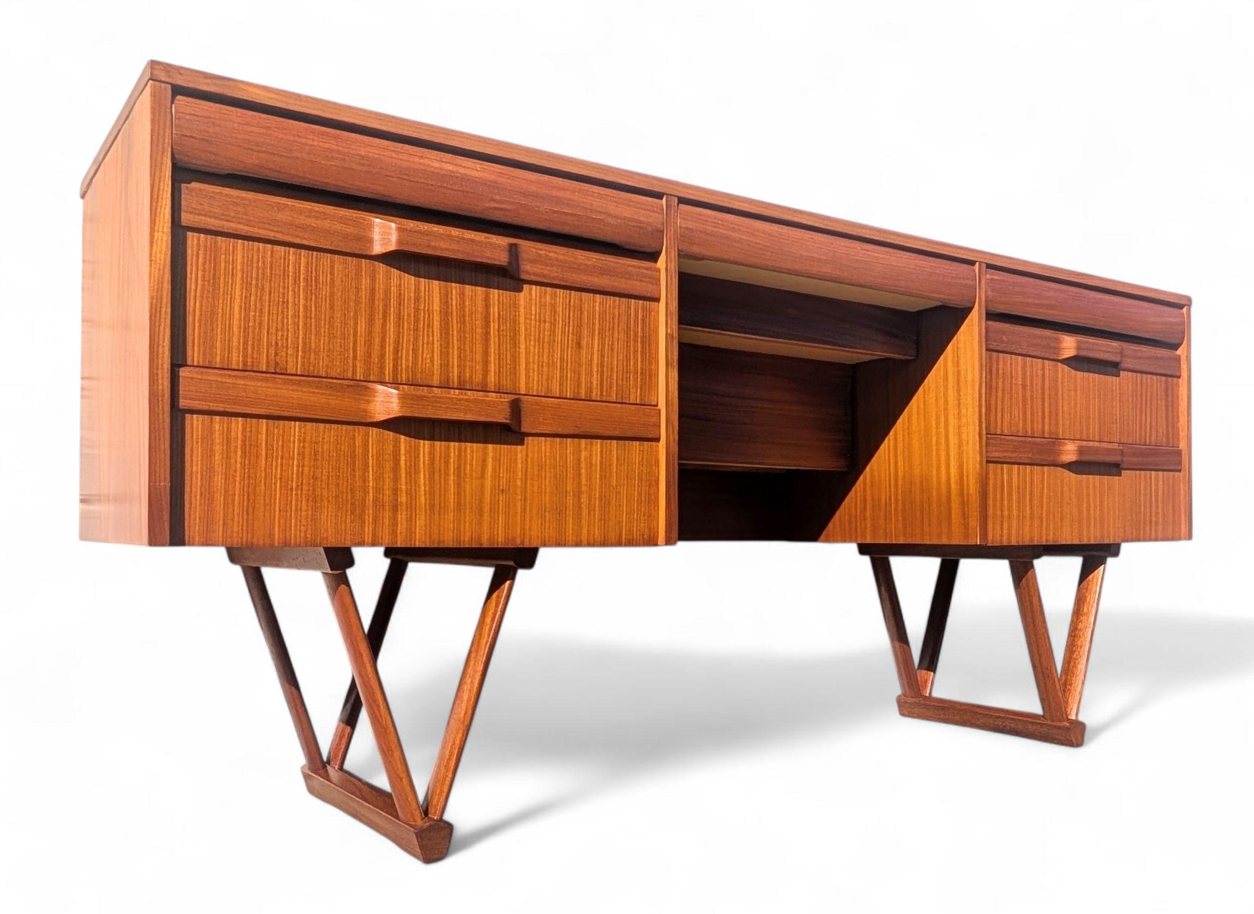 Mid Century English Modern Teak Desk/Vanity