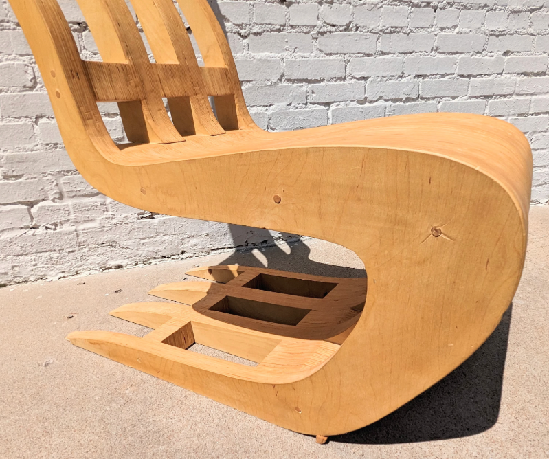 Mid Century Modern Style Custom Built Bentwood Chair