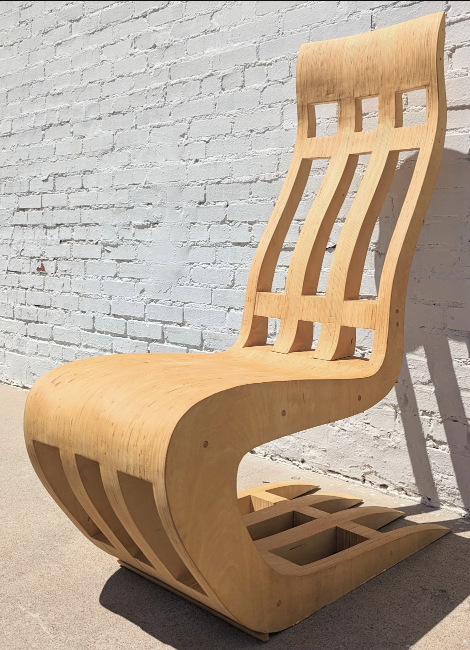 Mid Century Modern Style Custom Built Bentwood Chair