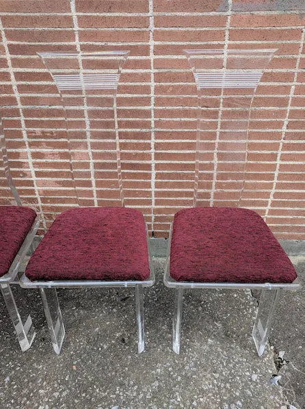 Mid Century Modern Acrylicore Lucite Dining Chairs