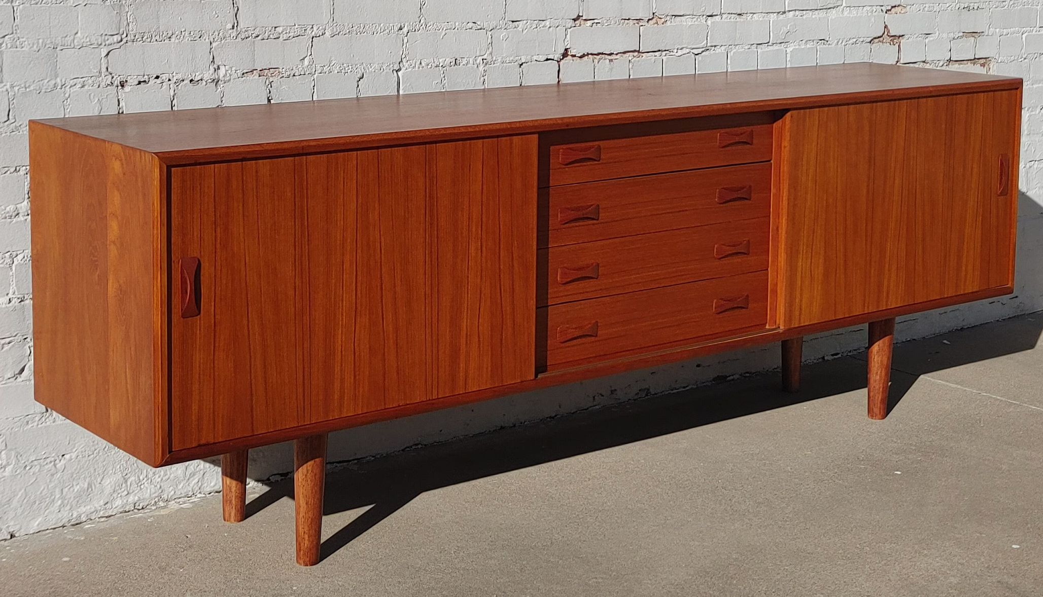 Mid Century Modern Danish Teak Credenza by Clausen and Son