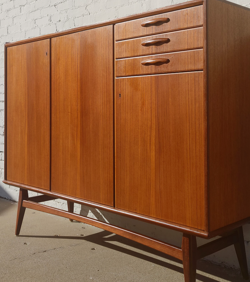 Mid Century Danish Modern Large Teak Cabinet